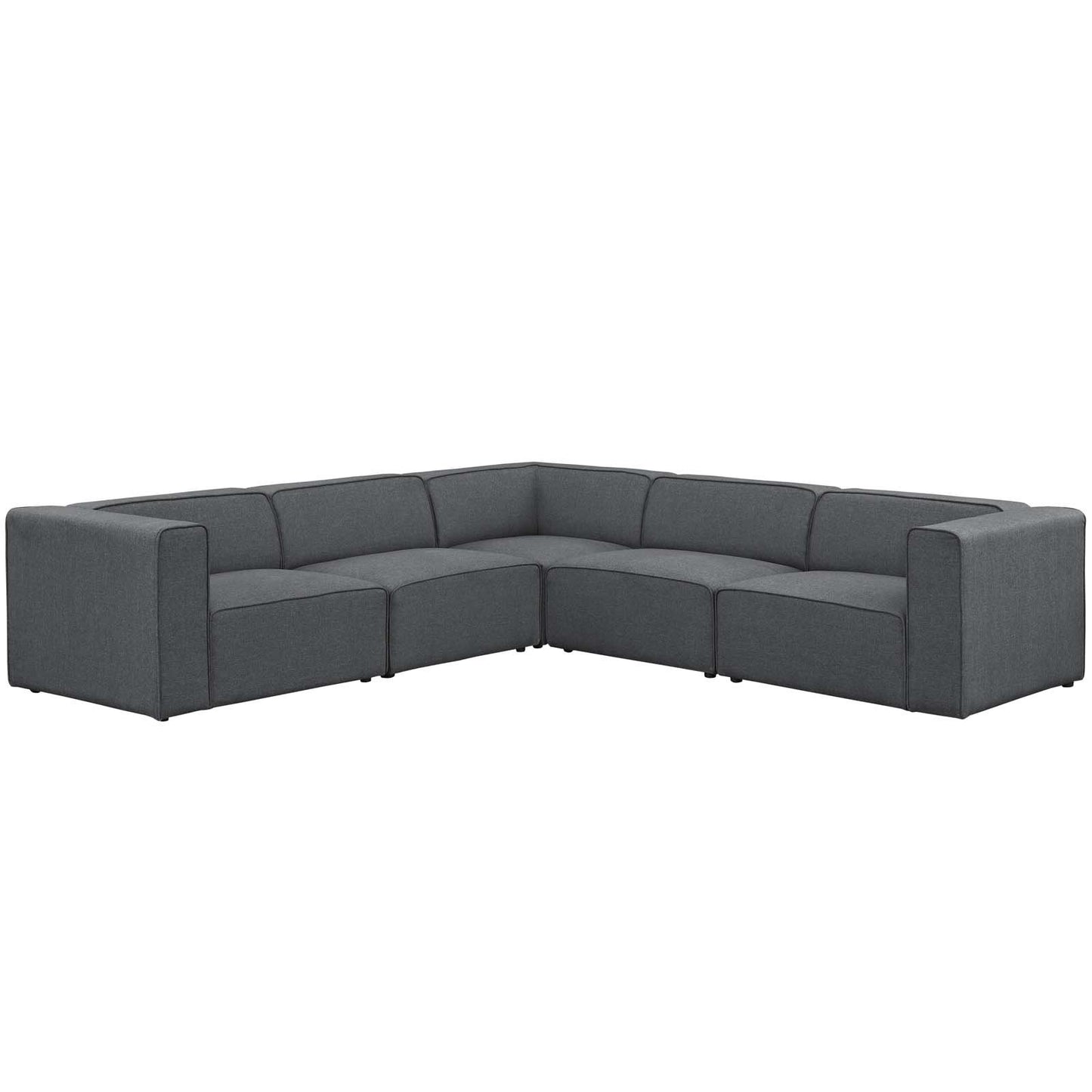Modway Mingle 7 Piece Upholstered Fabric Sectional Sofa Set-EEI-2841
