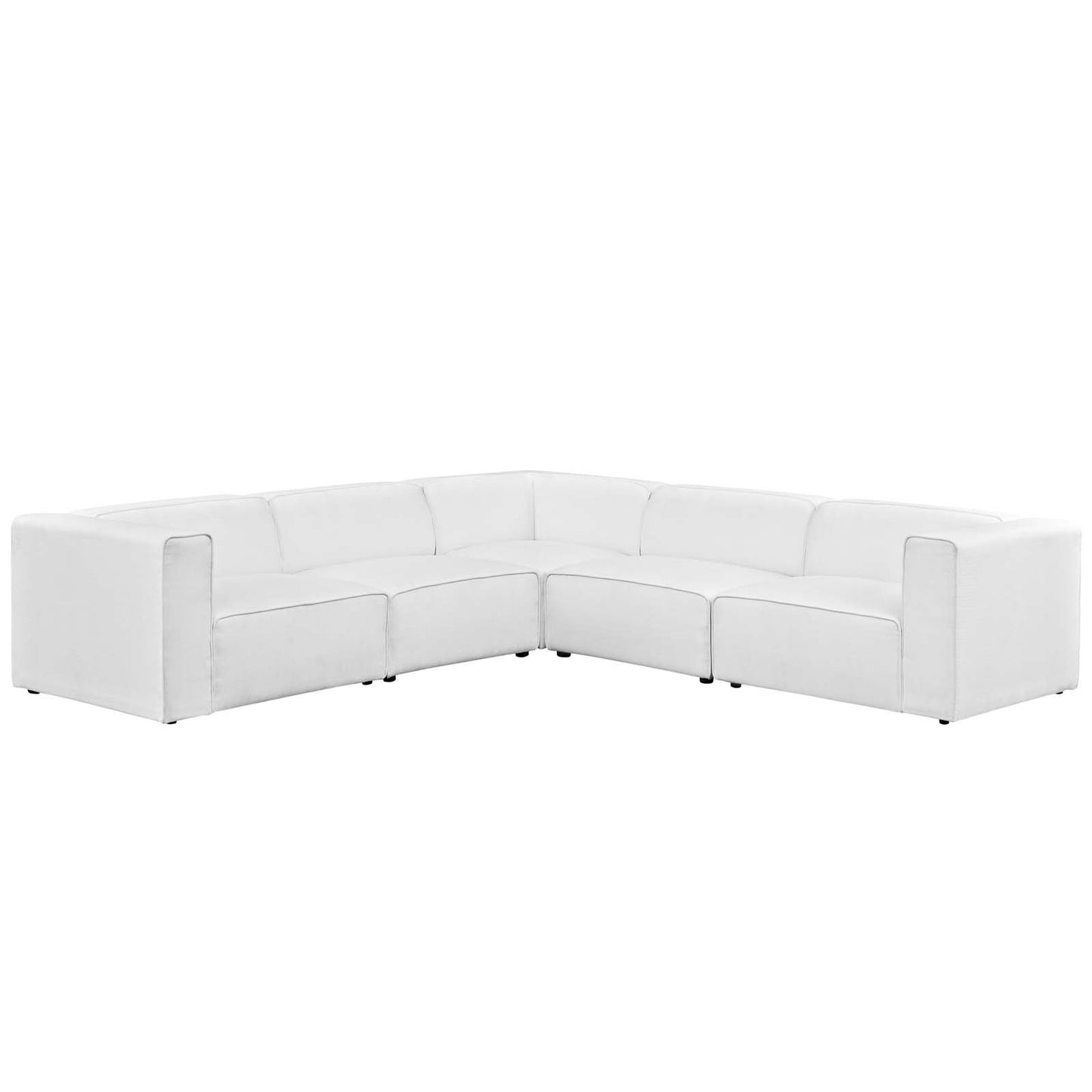 Modway Mingle 7 Piece Upholstered Fabric Sectional Sofa Set-EEI-2841