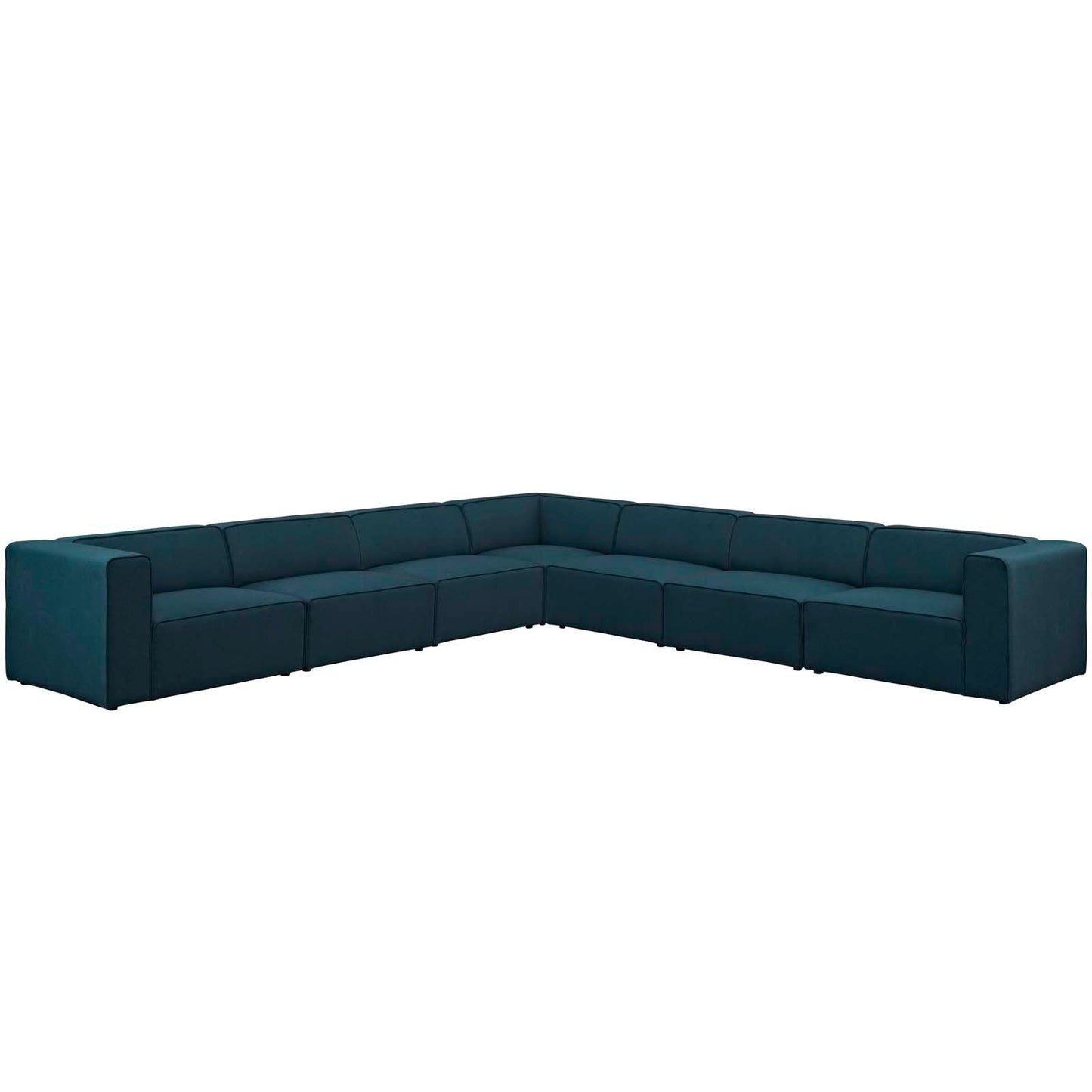Modway Mingle 7 Piece Upholstered Fabric Sectional Sofa Set | Sofas | Modishstore-2