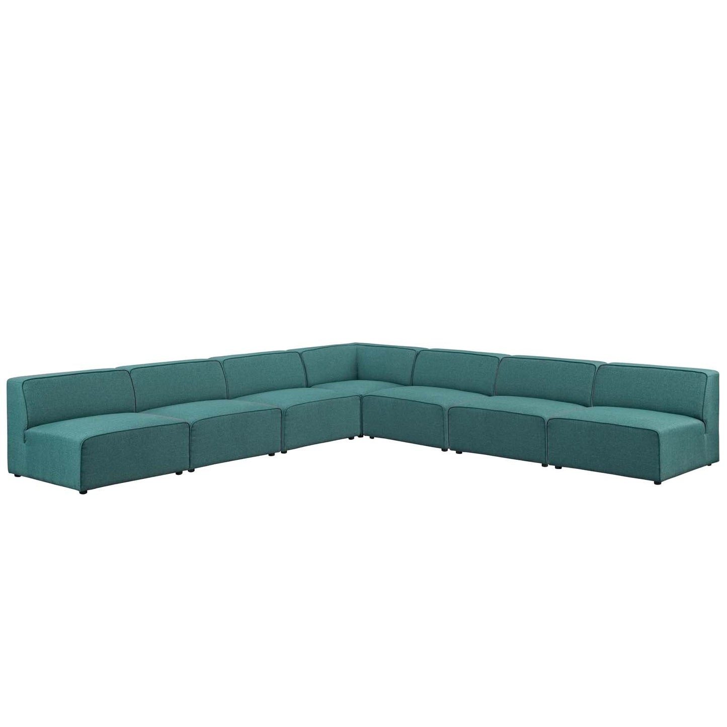 Modway Mingle 7 Piece Upholstered Fabric Sectional Sofa Set-EEI-2841