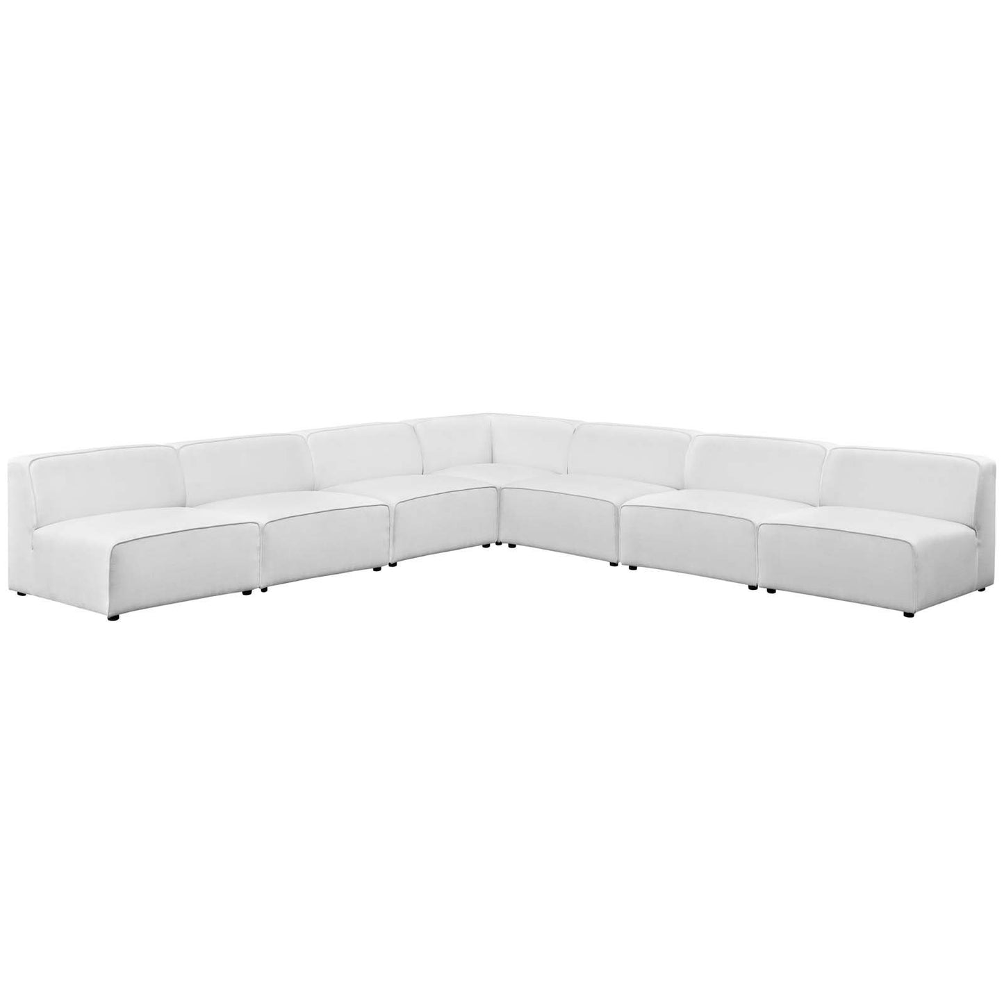 Modway Mingle 7 Piece Upholstered Fabric Sectional Sofa Set-EEI-2841