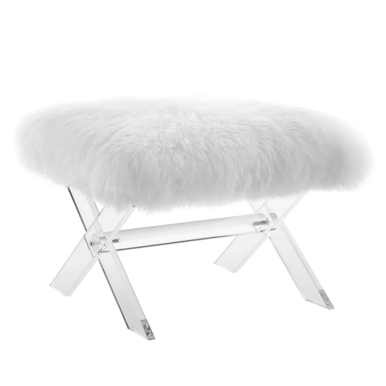 Modway Swift Sheepskin Bench | Stools & Benches | Modishstore-2