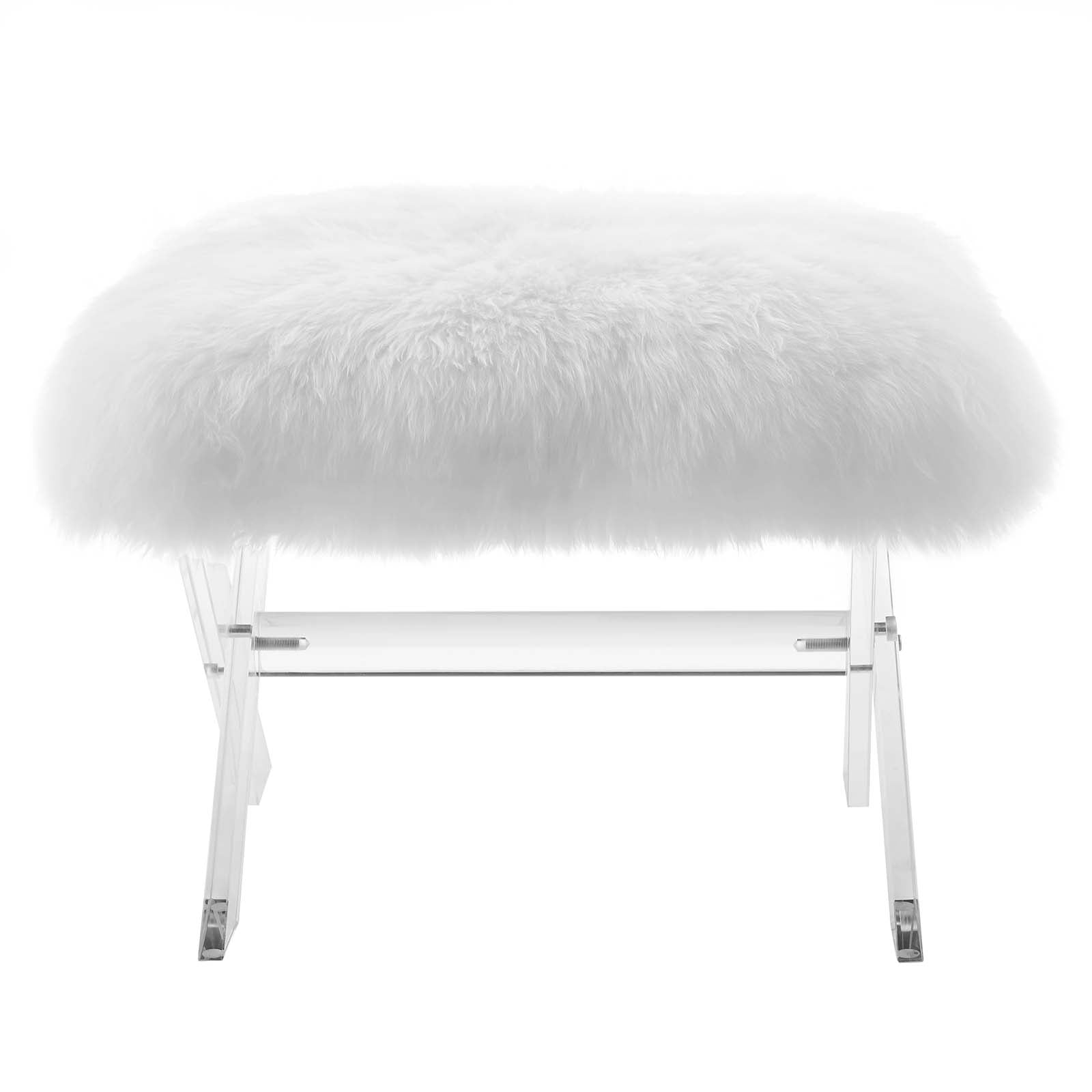 Modway Swift Sheepskin Bench | Stools & Benches | Modishstore-3