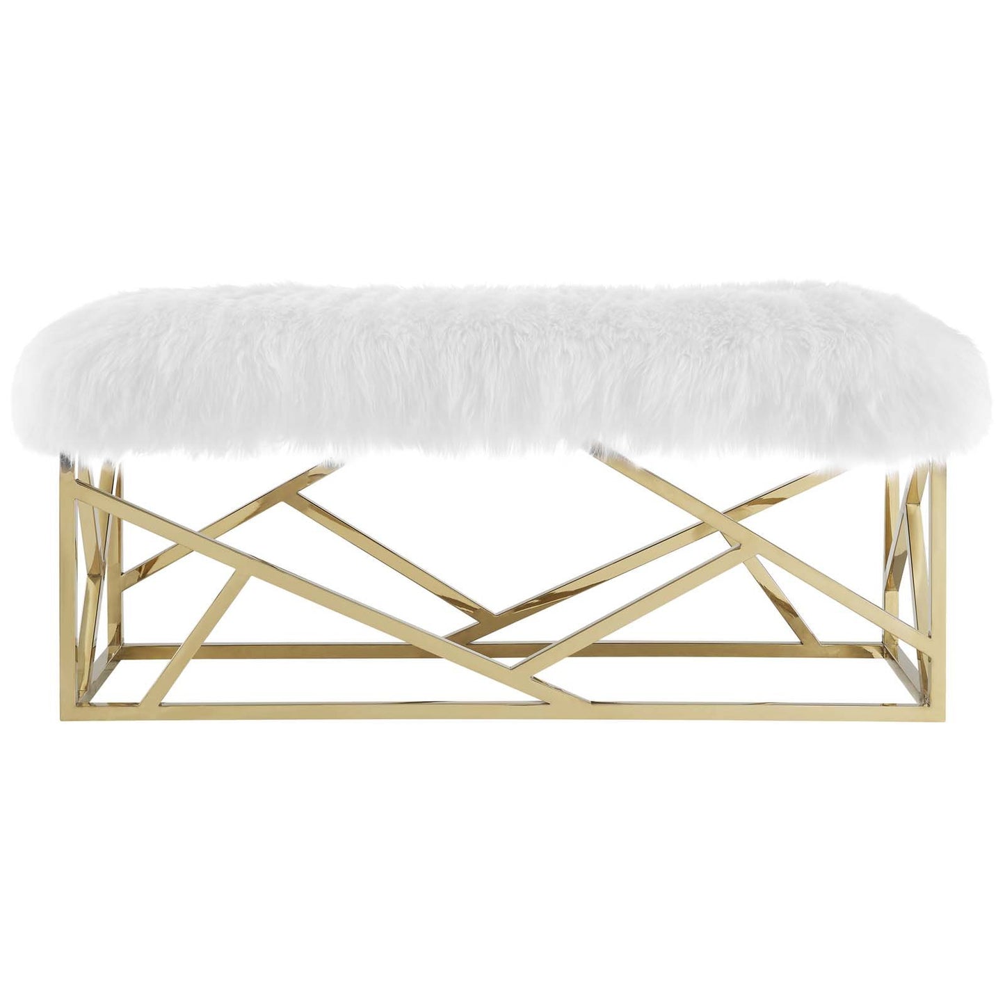 Modway Intersperse Sheepskin Bench