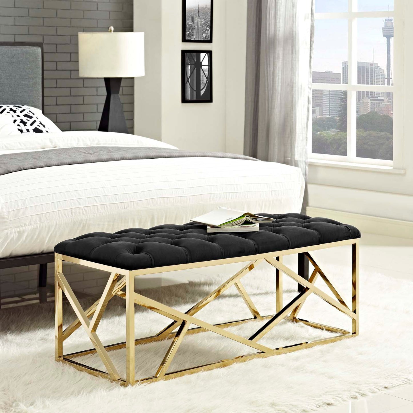 Modway Intersperse Bench | Stools & Benches | 