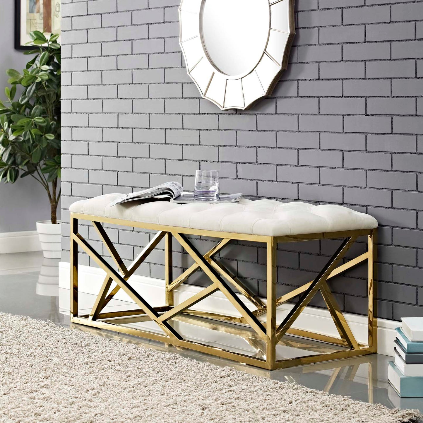 Modway Intersperse Bench | Stools & Benches
