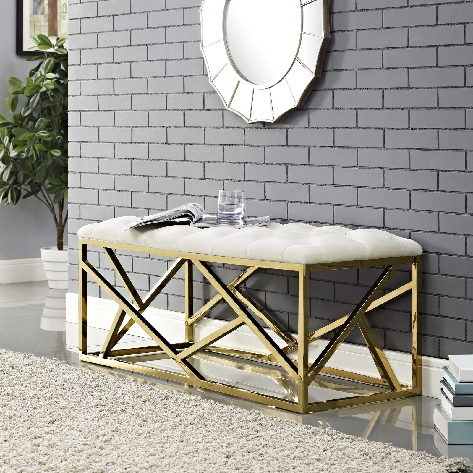 Modway Intersperse Bench | Stools & Benches