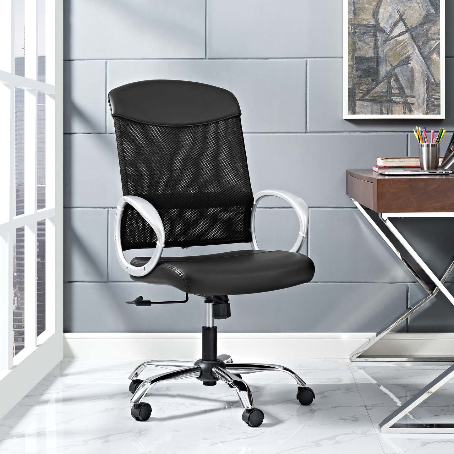Modway Emblem Mesh and Vinyl Office Chair