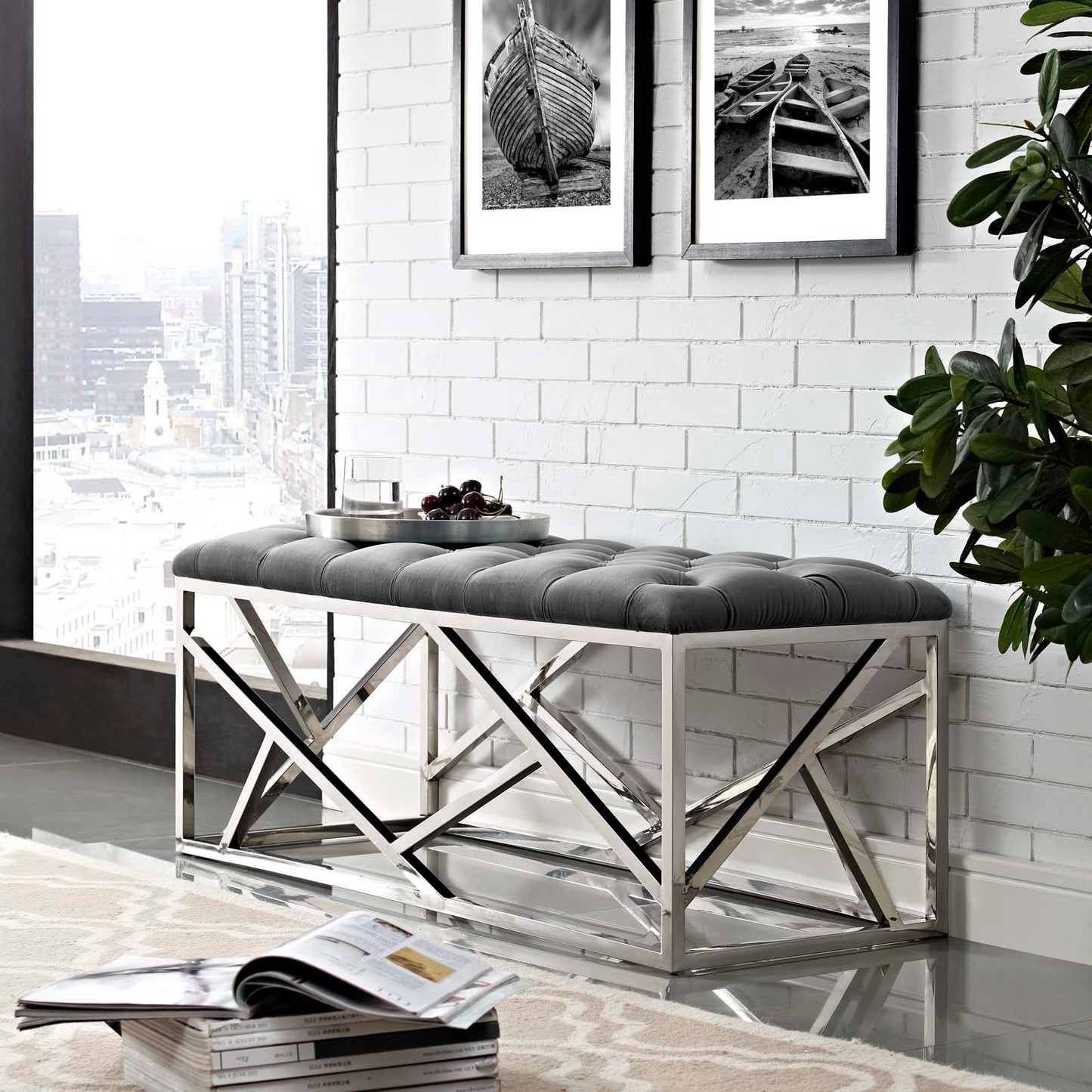 Modway Intersperse Bench | Stools & Benches