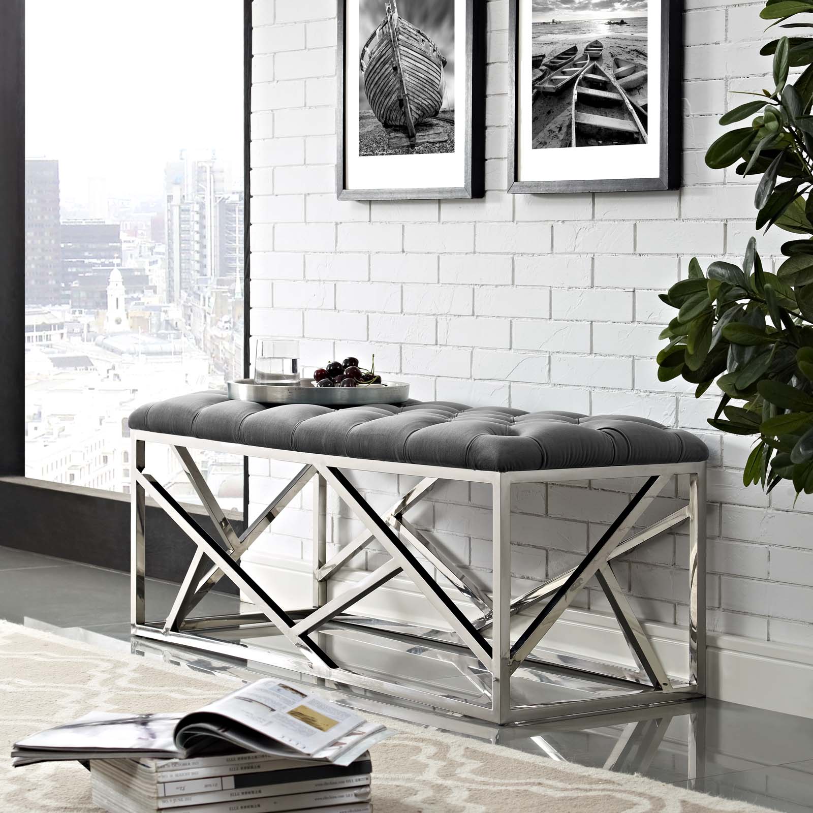 Modway Intersperse Bench | Stools & Benches