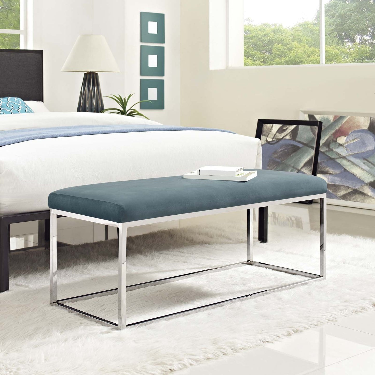 Modway Anticipate Performance Velvet Bench