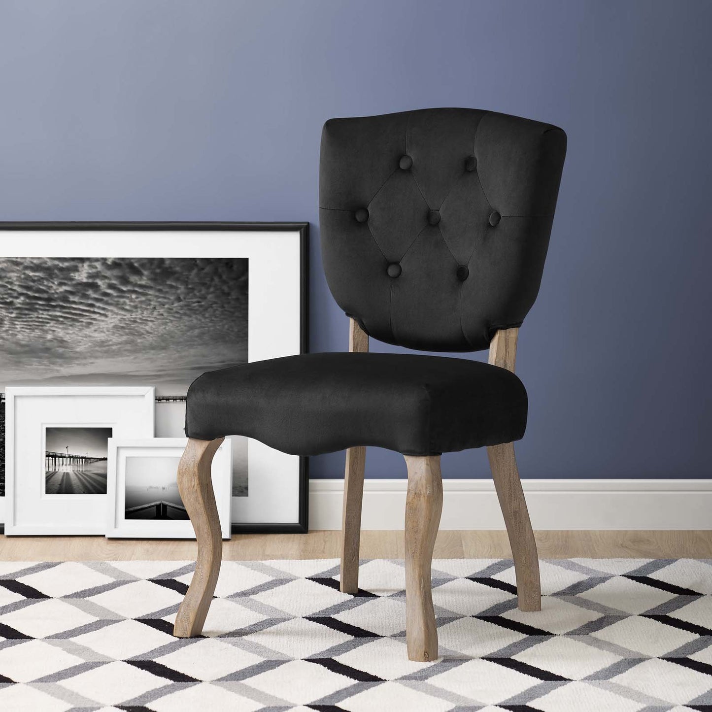 Modway Array Vintage French Performance Velvet Dining Side Chair