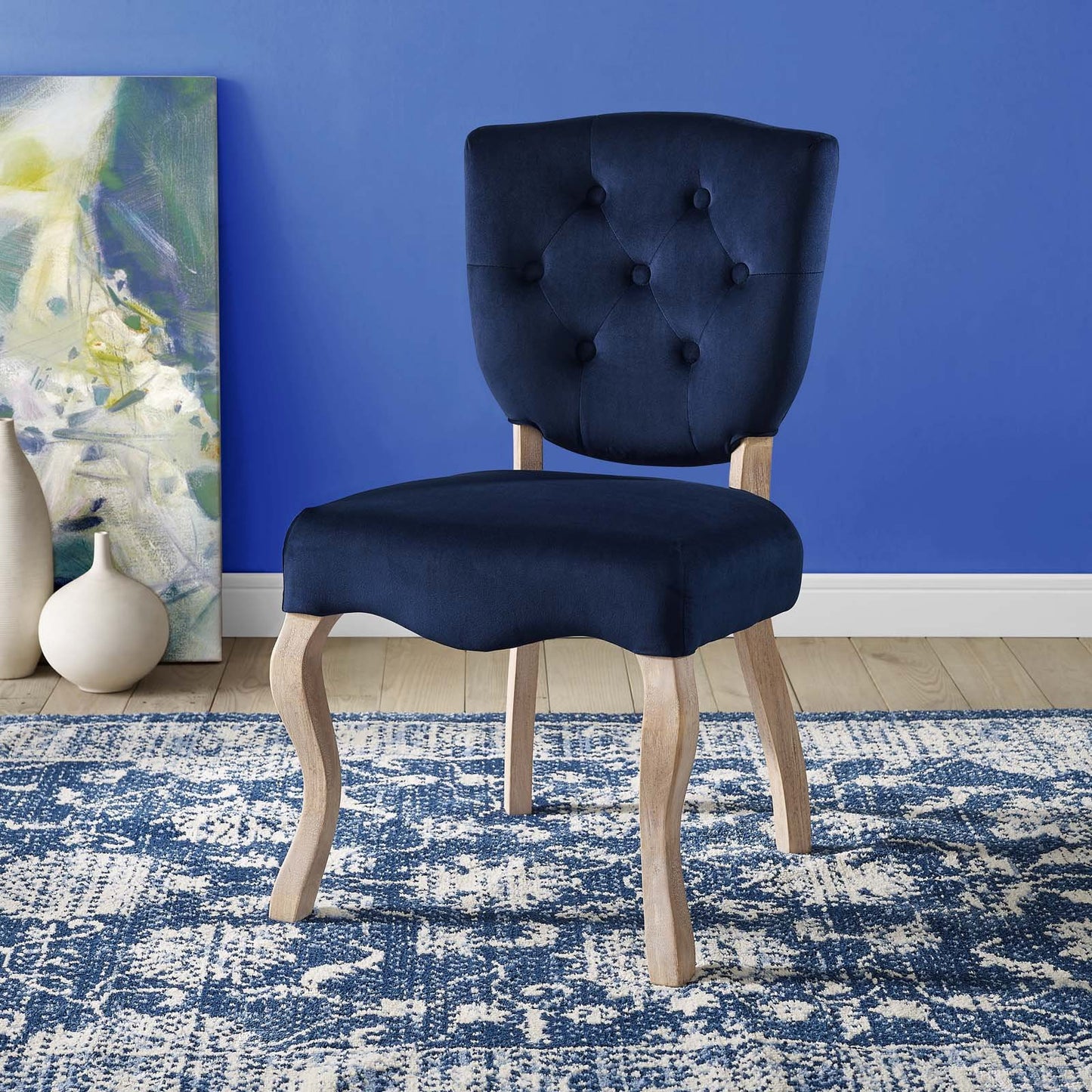 Modway Array Vintage French Performance Velvet Dining Side Chair
