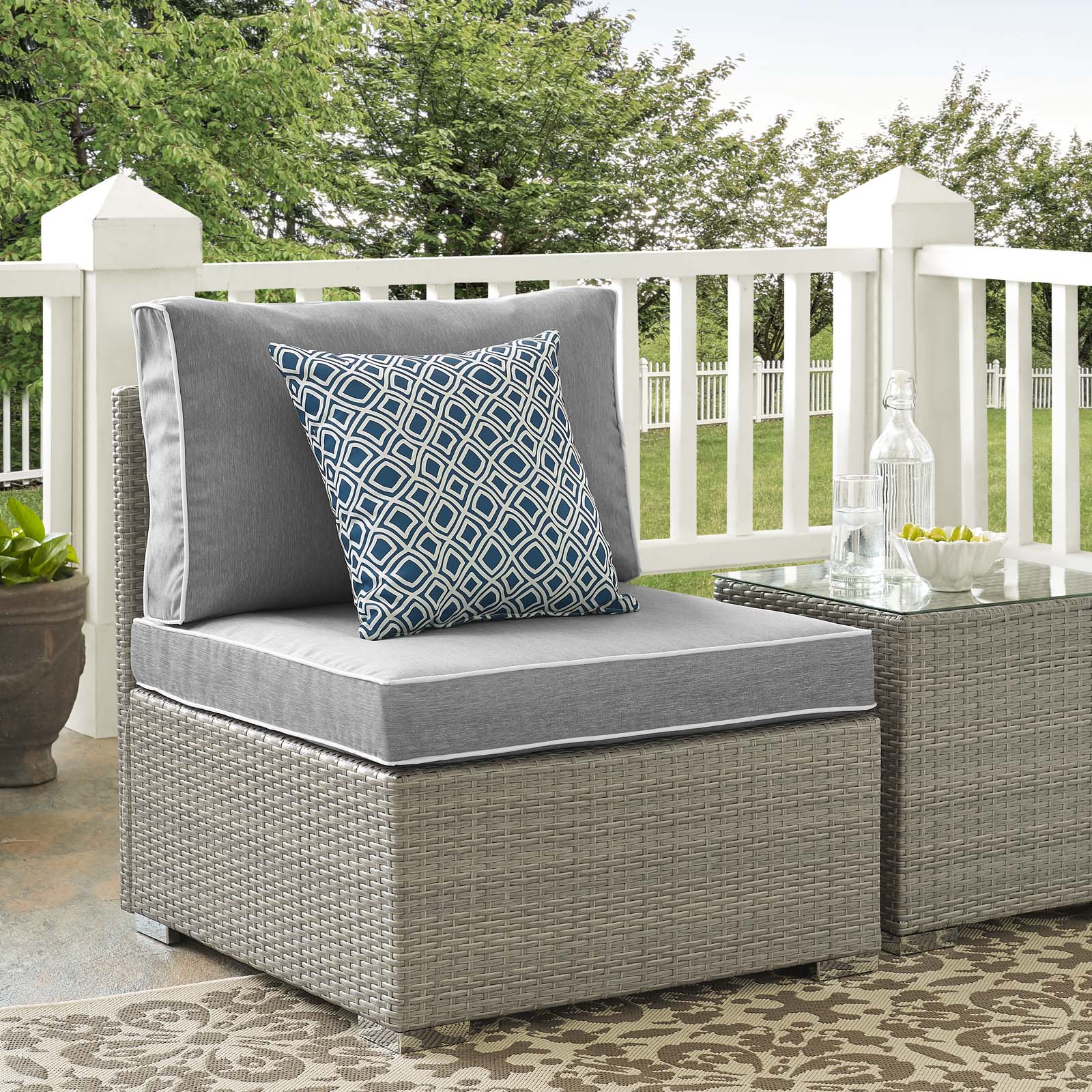 Modway Repose Outdoor Patio Armless Chair | Outdoor Chairs | Modishstore