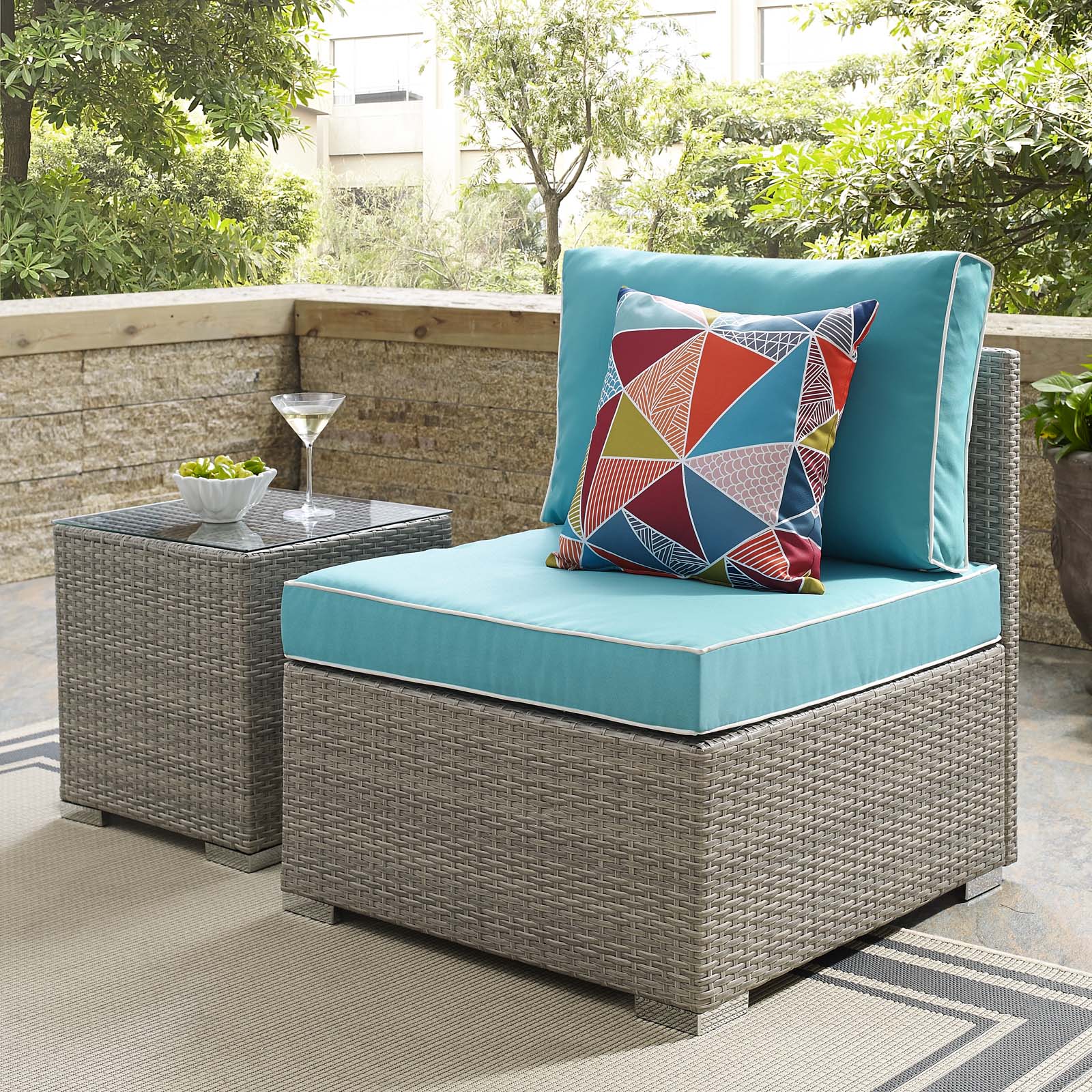 Modway Repose Outdoor Patio Armless Chair | Outdoor Chairs | Modishstore-9