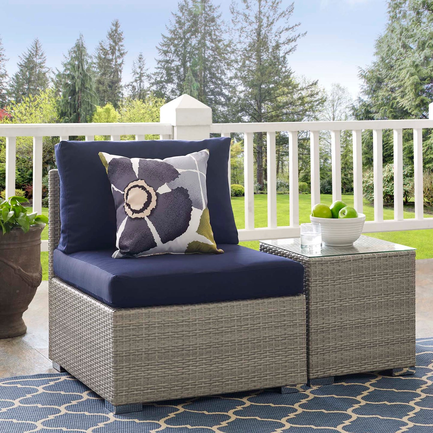 Repose Sunbrella® Fabric Outdoor Patio Armless Chair By Modway - EEI-2959 | Outdoor Chairs | Modishstore