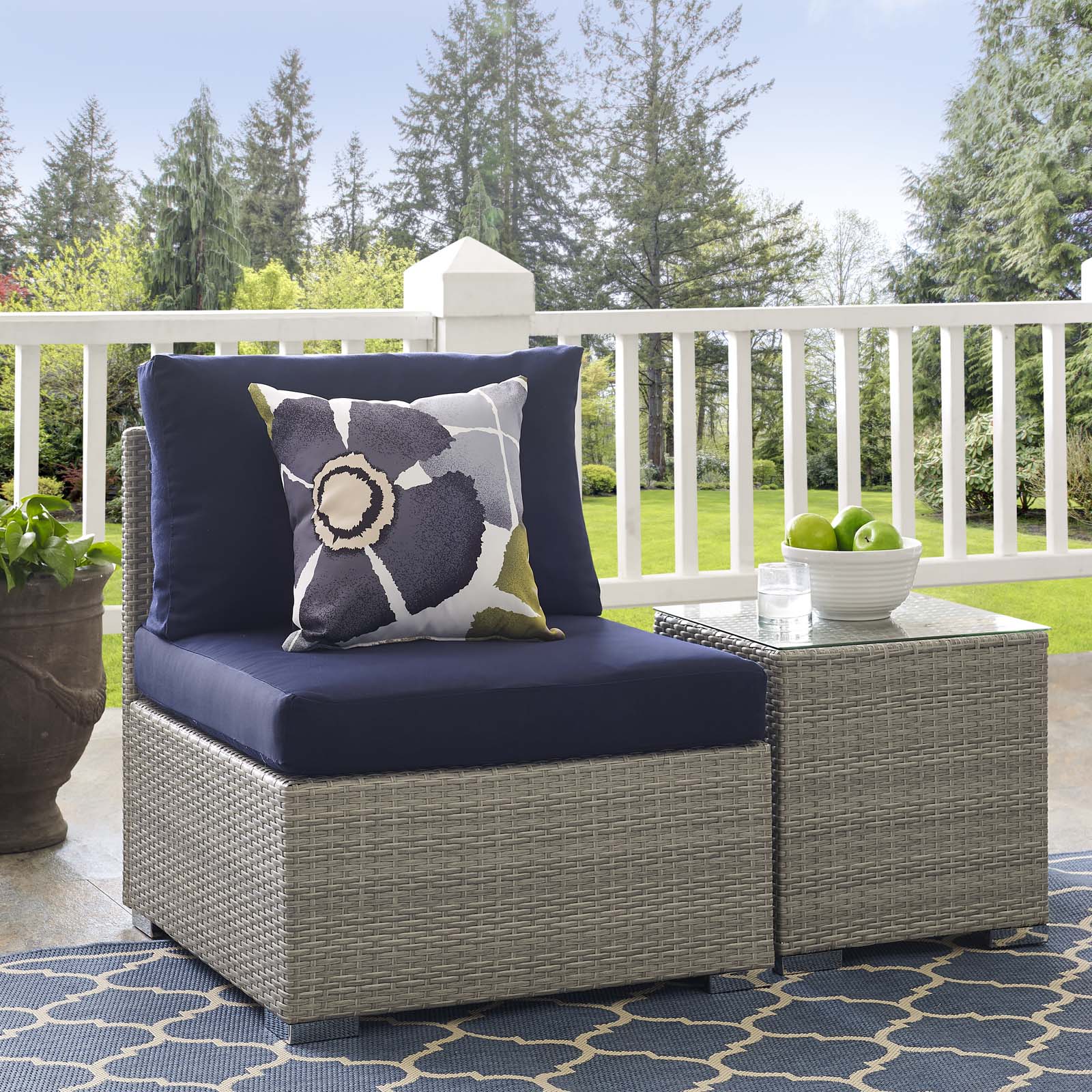 Repose Sunbrella® Fabric Outdoor Patio Armless Chair By Modway - EEI-2959 | Outdoor Chairs | Modishstore