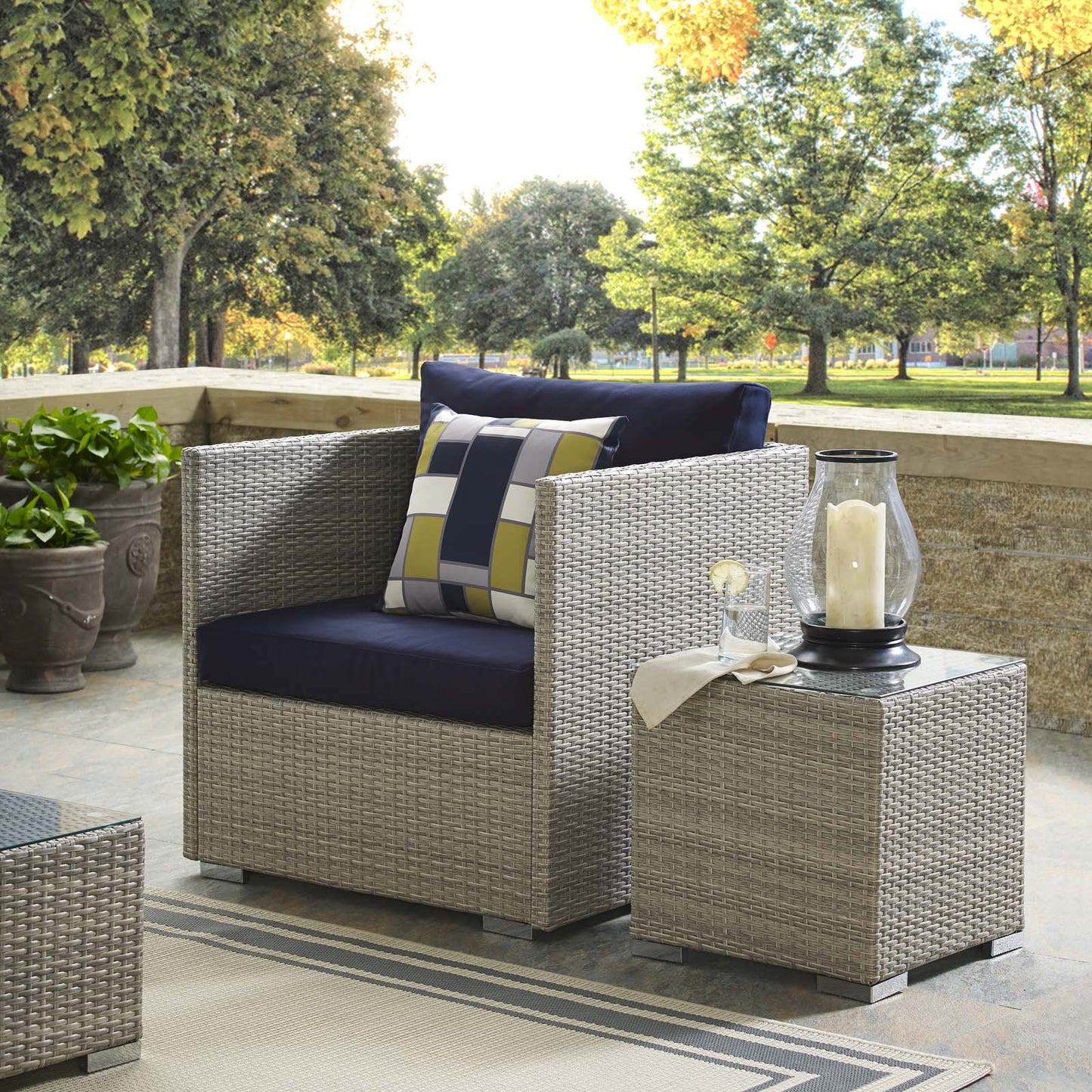 Modway Repose Sunbrellaå¨ Fabric Outdoor Patio Armless Chair