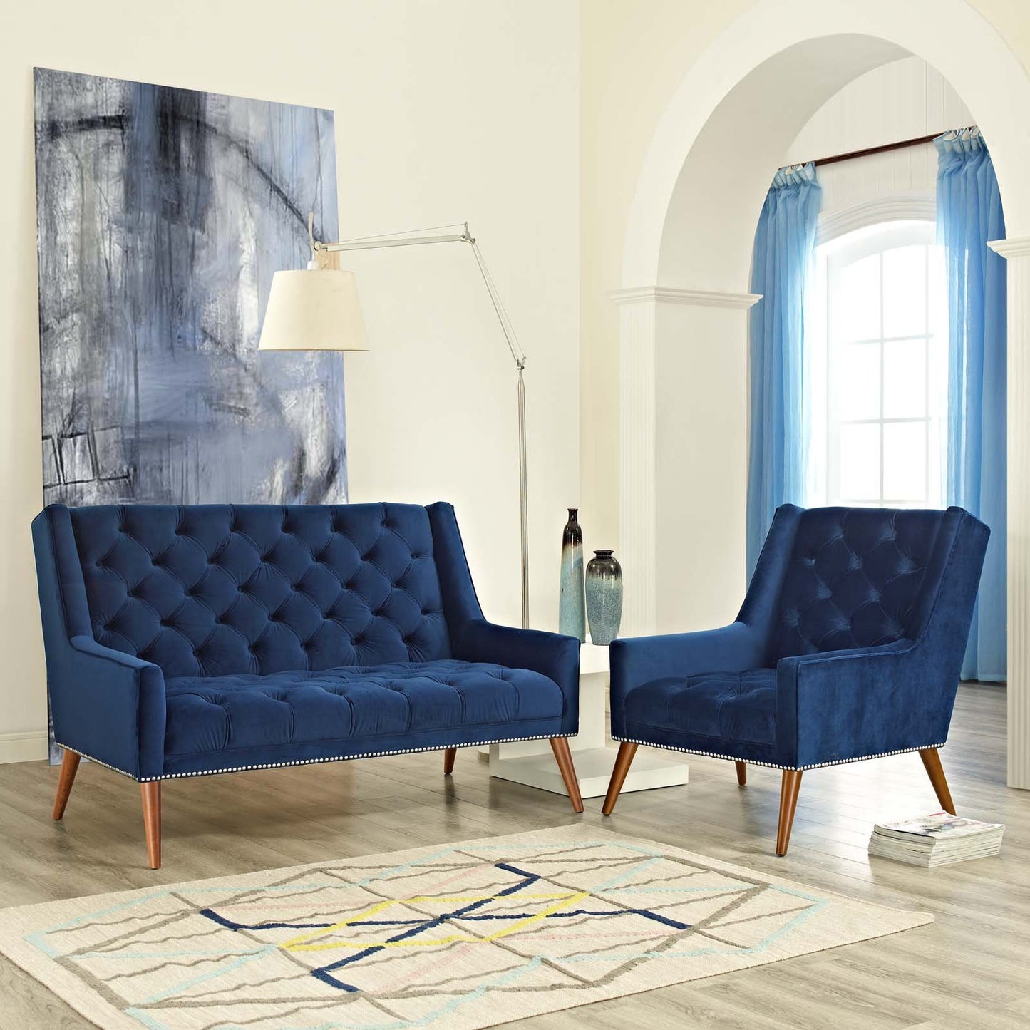 Modway Peruse Living Room Set Performance Velvet Set of 2