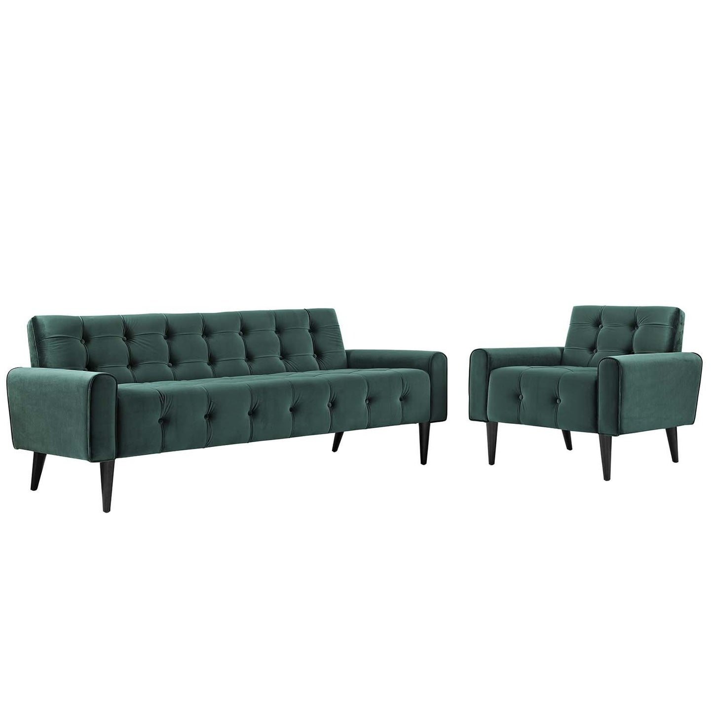 Modway Delve Living Room Set Performance Velvet Set of 2