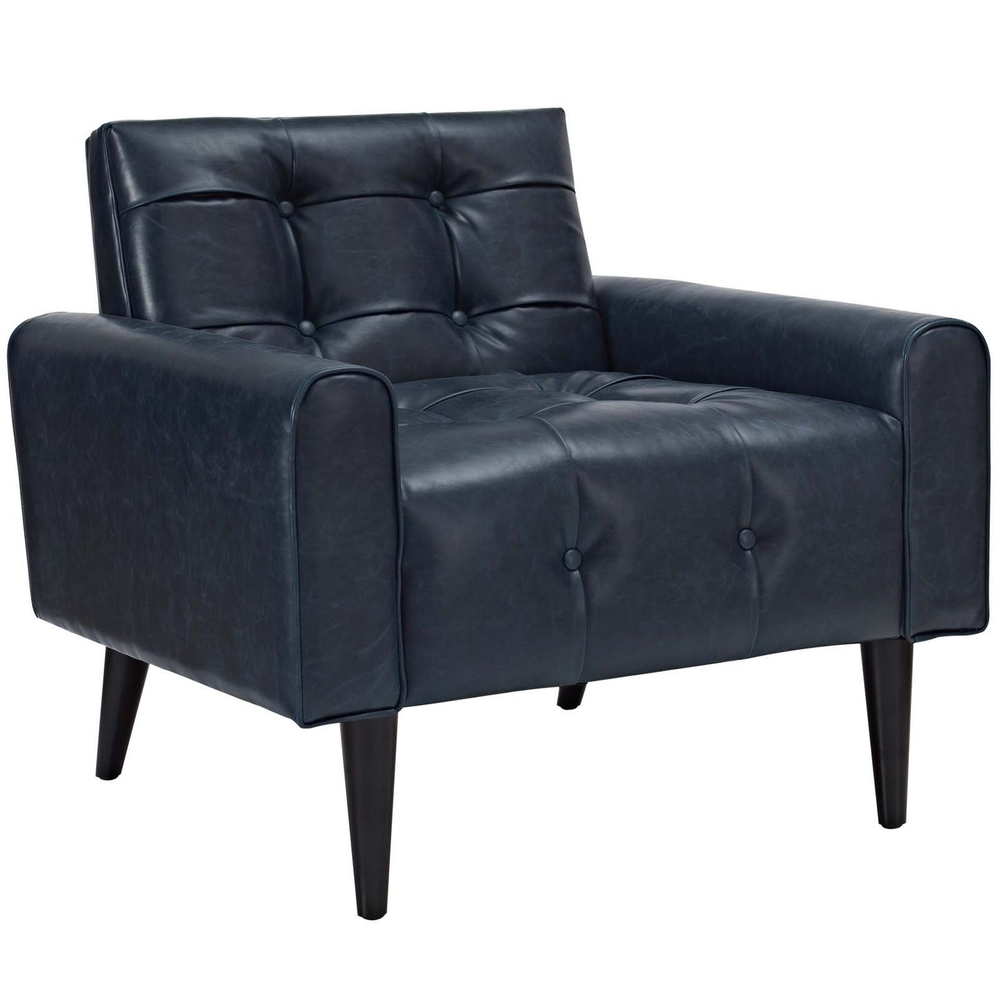 Modway Delve 2 Piece Upholstered Vinyl Sofa and Armchair Set