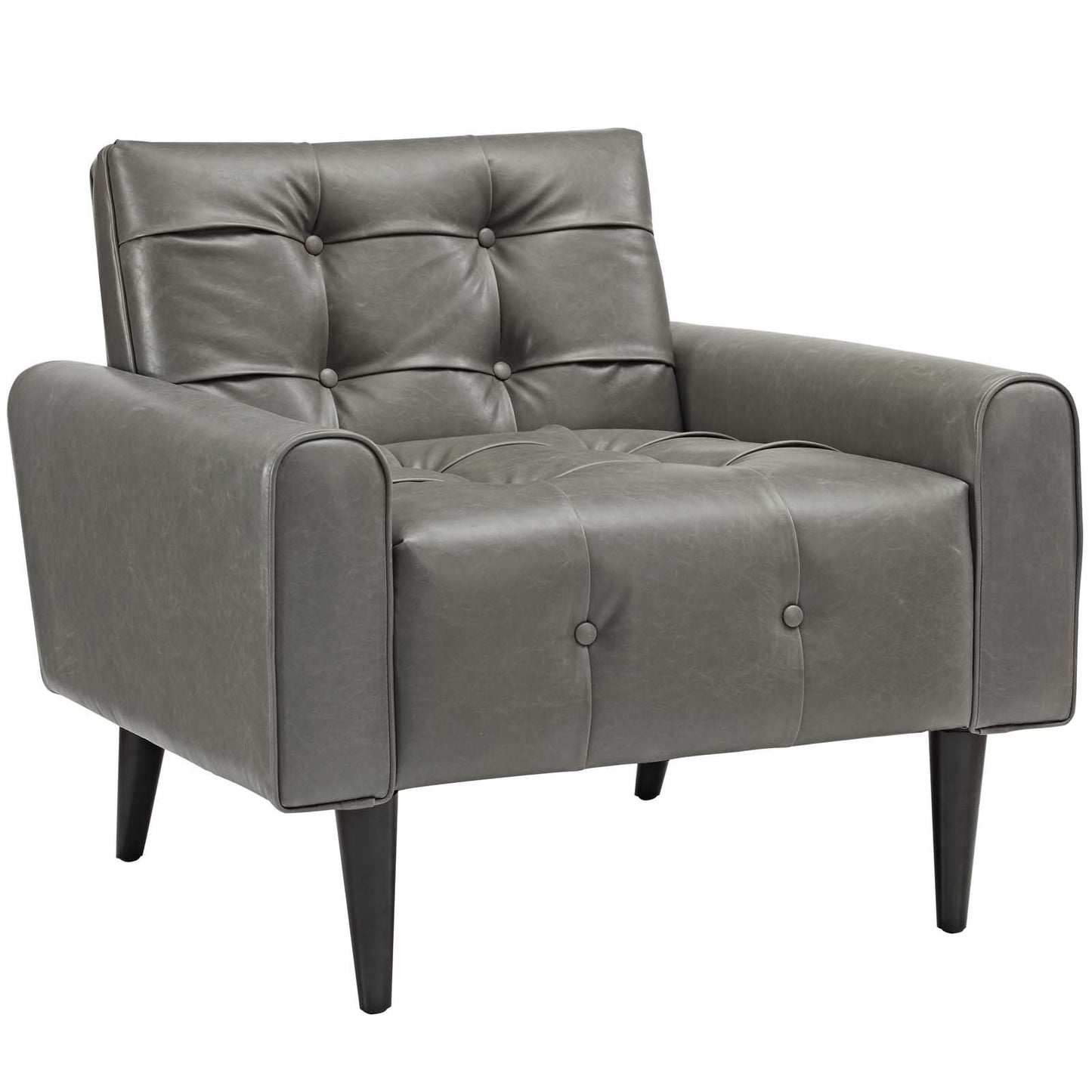 Modway Delve 2 Piece Upholstered Vinyl Sofa and Armchair Set