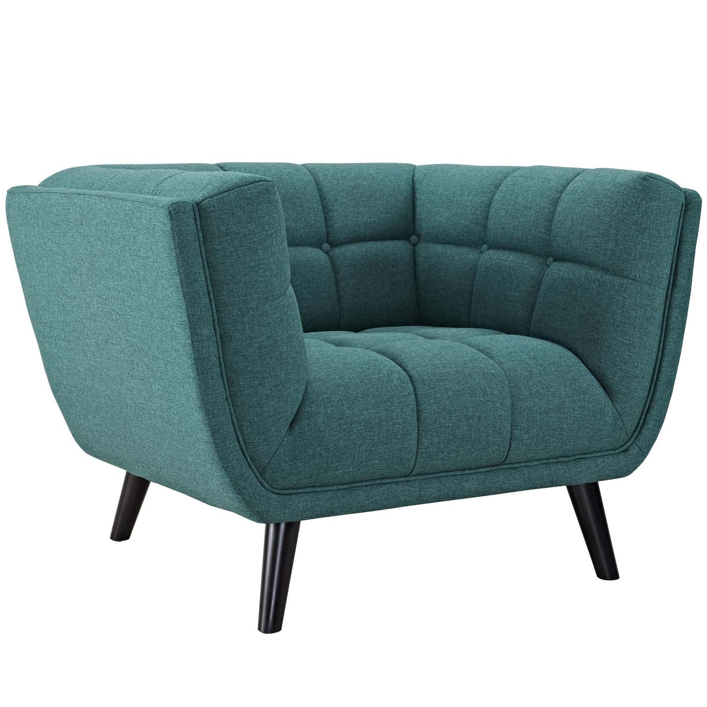Modway Bestow 3 Piece Upholstered Fabric Sofa Loveseat and Armchair Set
