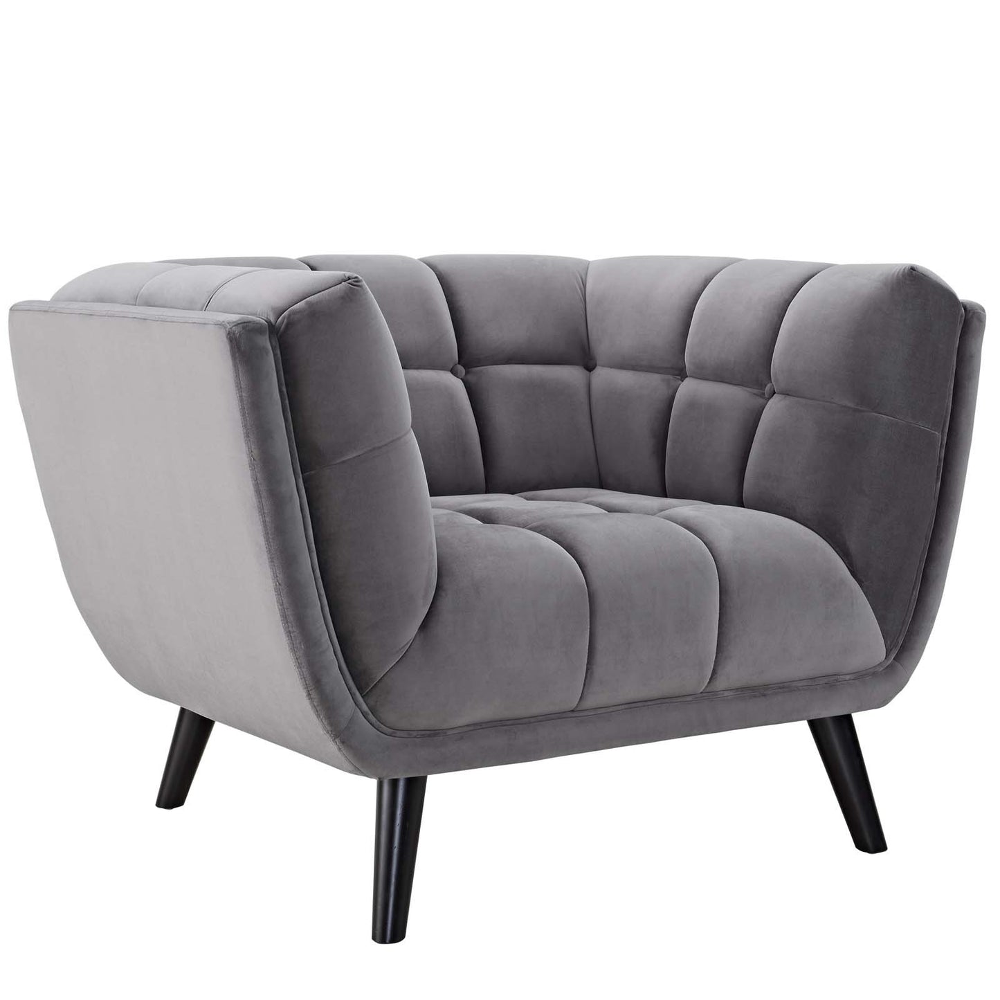 Modway Bestow 3 Piece Performance Velvet Sofa and Armchair Set