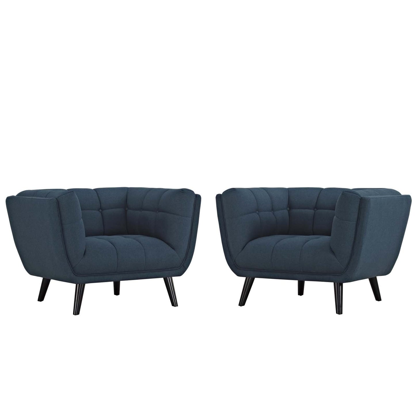 Modway Bestow 2 Piece Upholstered Fabric Armchair Set