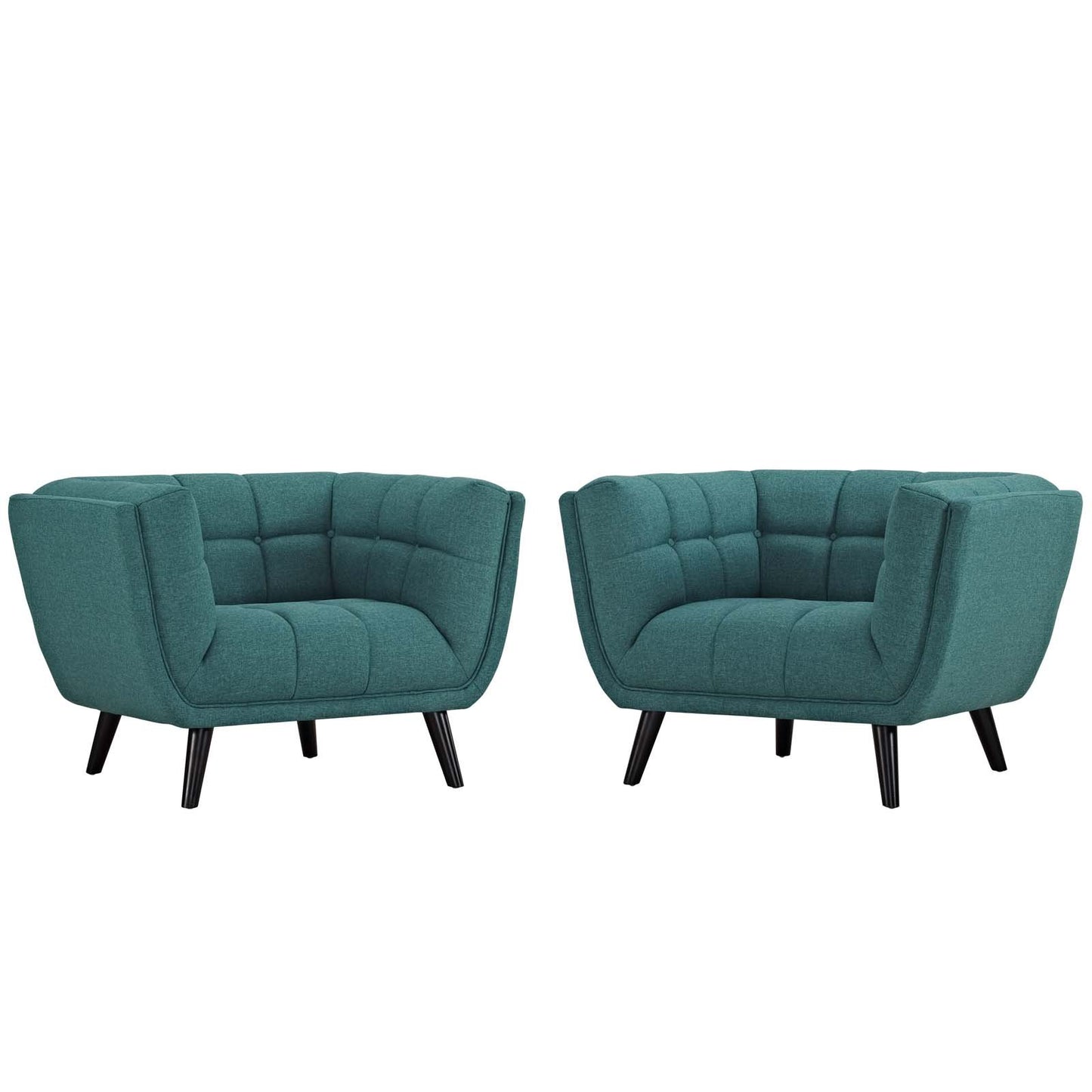 Modway Bestow 2 Piece Upholstered Fabric Armchair Set