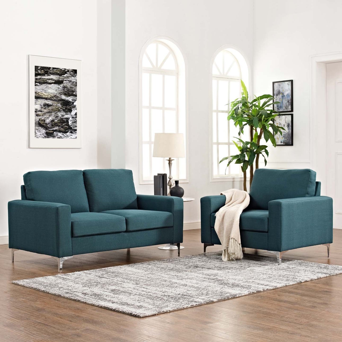 Modway Allure 2 Piece Sofa and Armchair Set