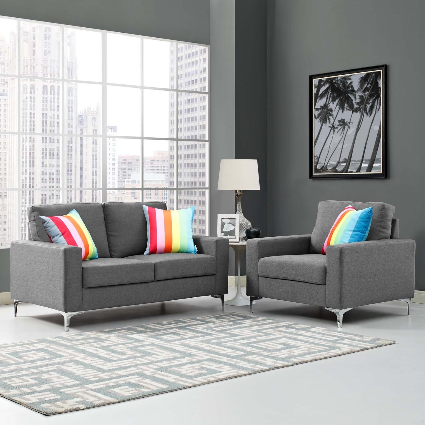 Modway Allure 2 Piece Sofa and Armchair Set