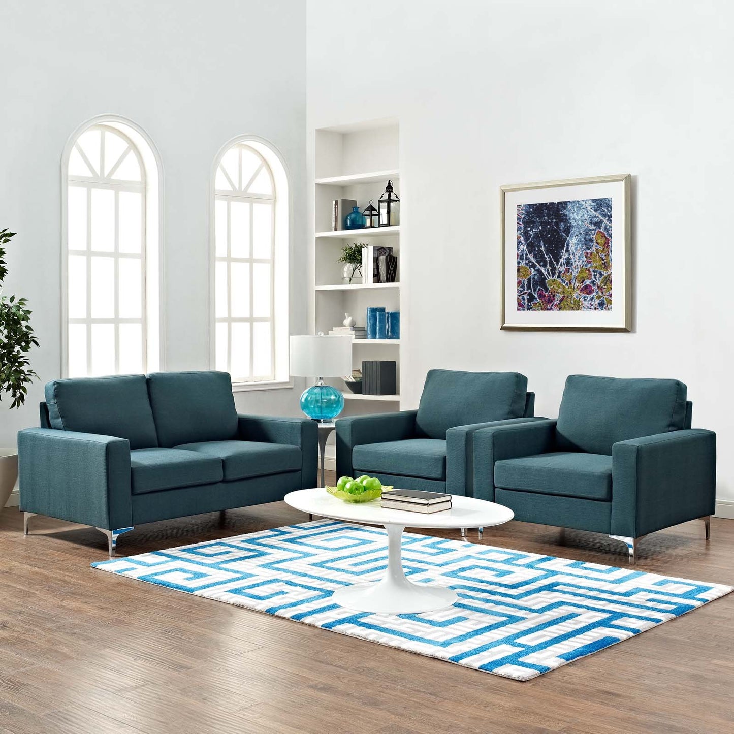 Modway Allure 3 Piece Sofa and Armchair Set