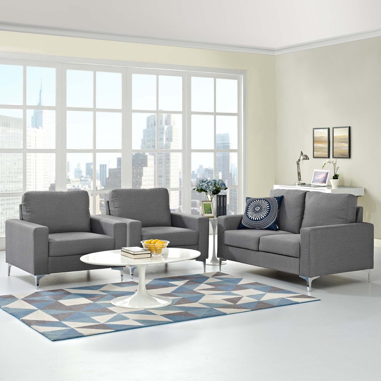 Modway Allure 3 Piece Sofa and Armchair Set