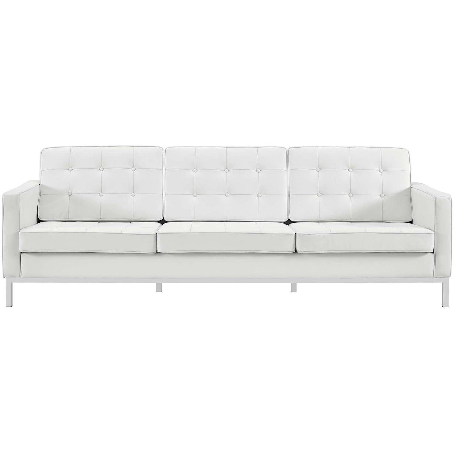 Modway Loft 2 Piece Leather Sofa and Loveseat Set