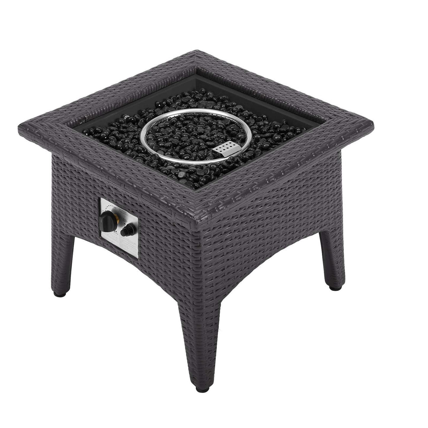 Modway Vivacity Outdoor Patio Fire Pit Table Espresso