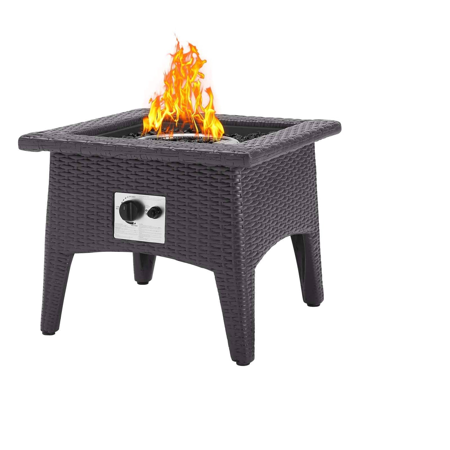 Modway Vivacity Outdoor Patio Fire Pit Table Espresso