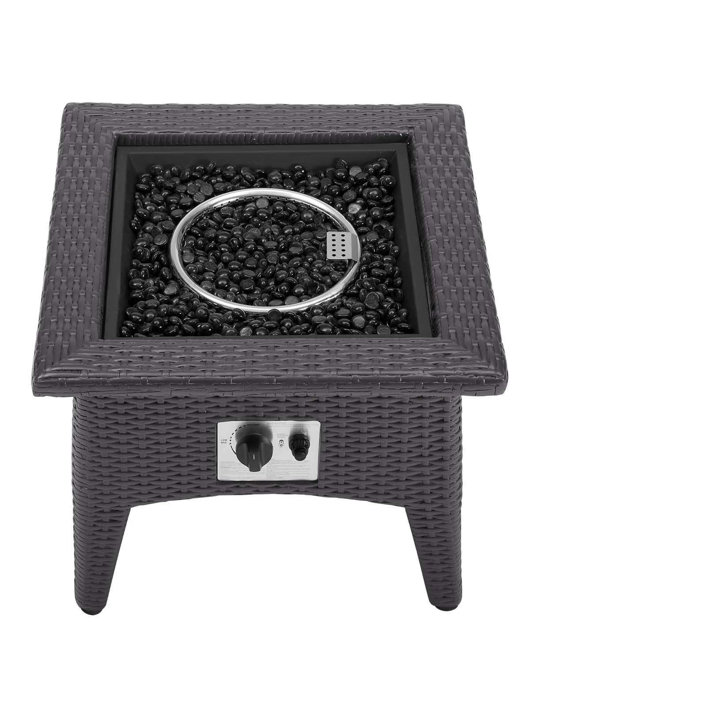 Modway Vivacity Outdoor Patio Fire Pit Table Espresso
