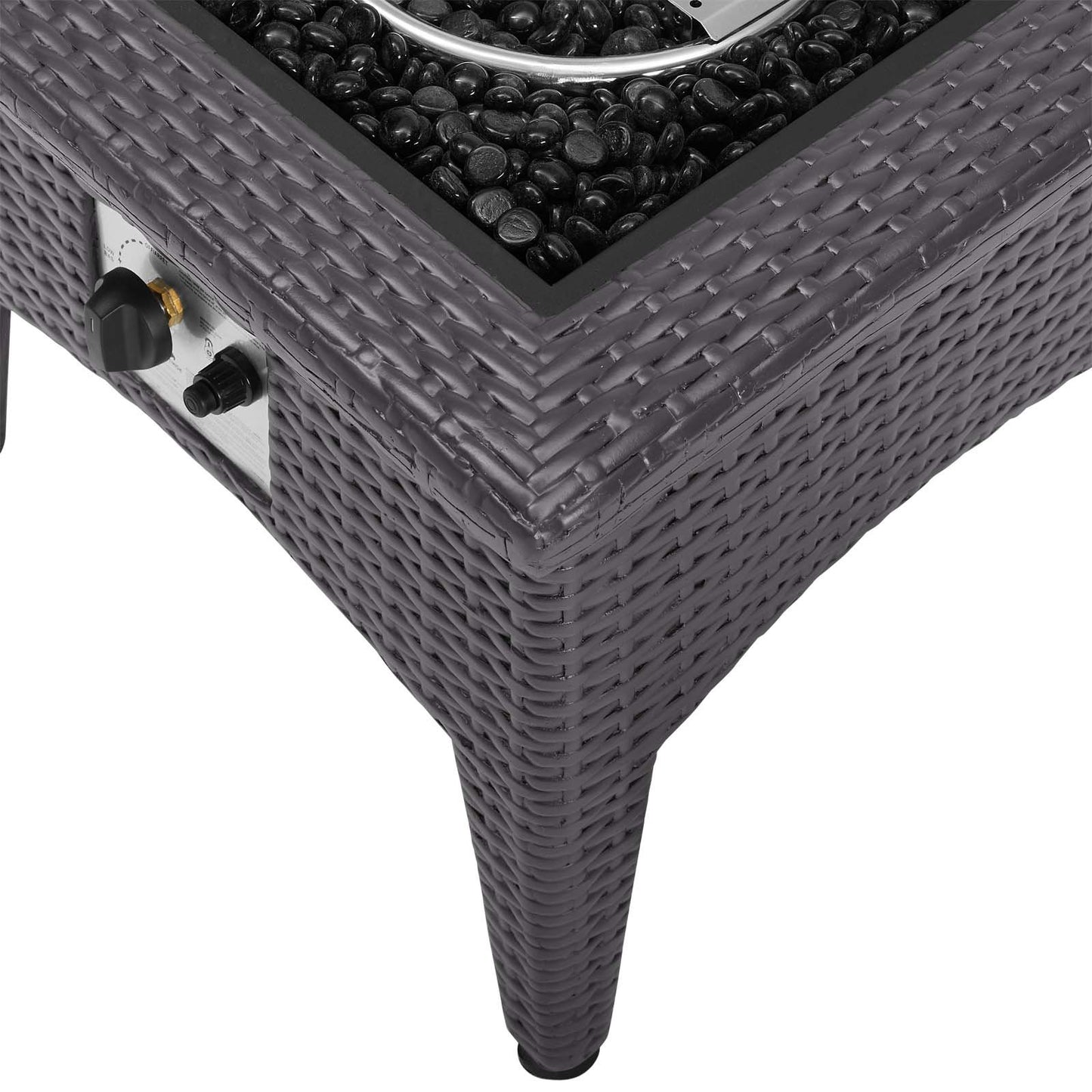 Modway Vivacity Outdoor Patio Fire Pit Table Espresso