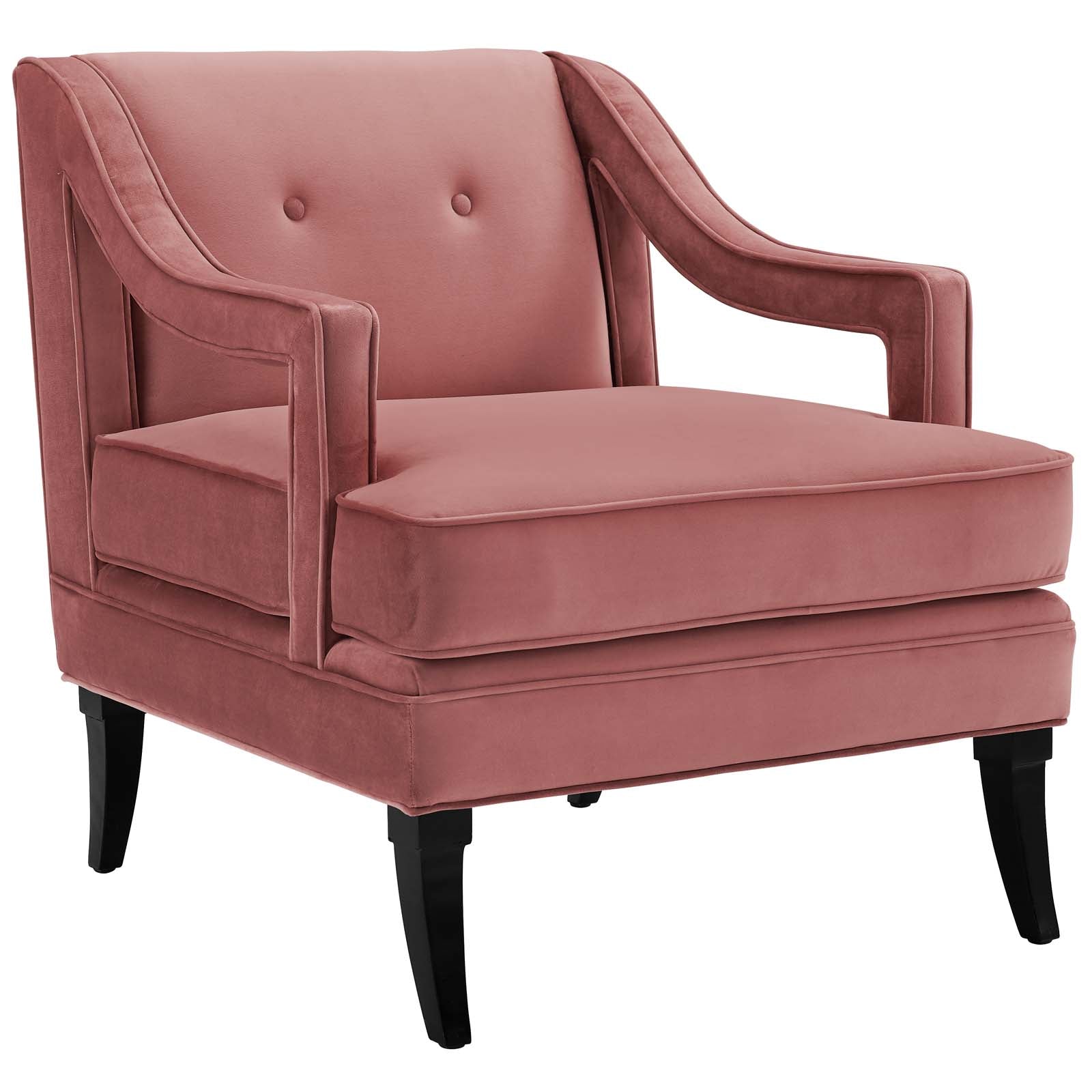 Modway Concur Button Tufted Upholstered Velvet Armchair | Armchairs | 