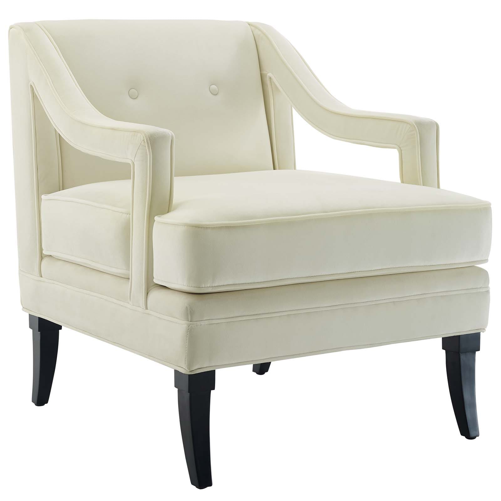 Modway Concur Button Tufted Upholstered Velvet Armchair | Armchairs | 
