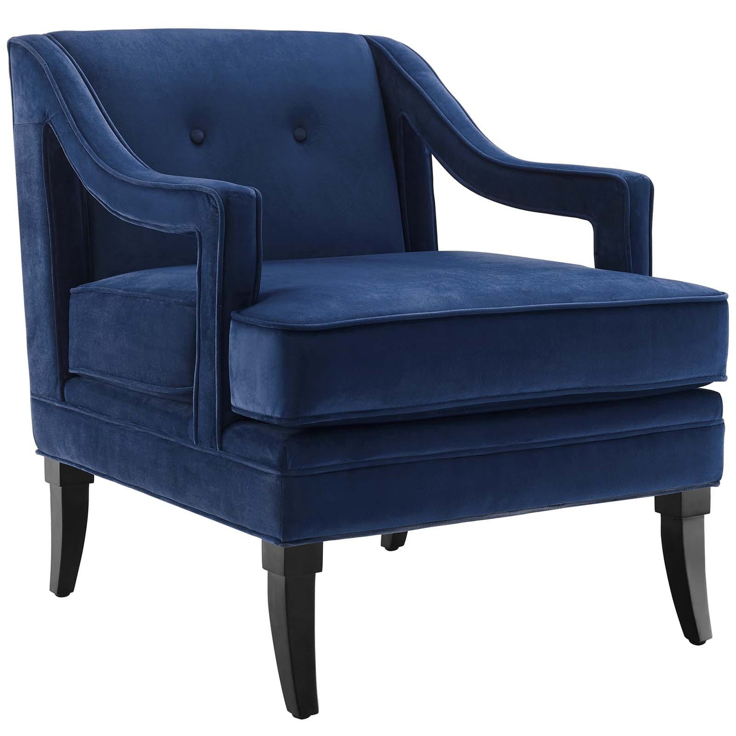Modway Concur Button Tufted Upholstered Velvet Armchair | Armchairs | 