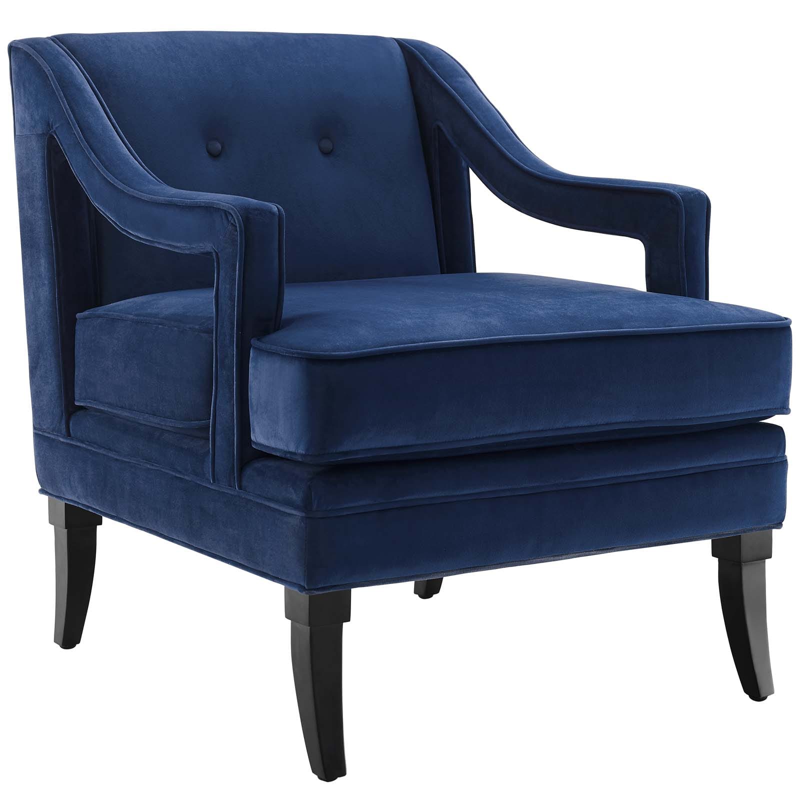 Modway Concur Button Tufted Upholstered Velvet Armchair | Armchairs | 