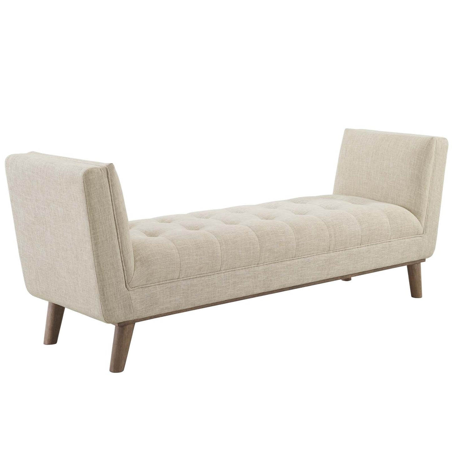 Modway Haven Tufted Button Upholstered Fabric Accent Bench | Stools & Benches | 