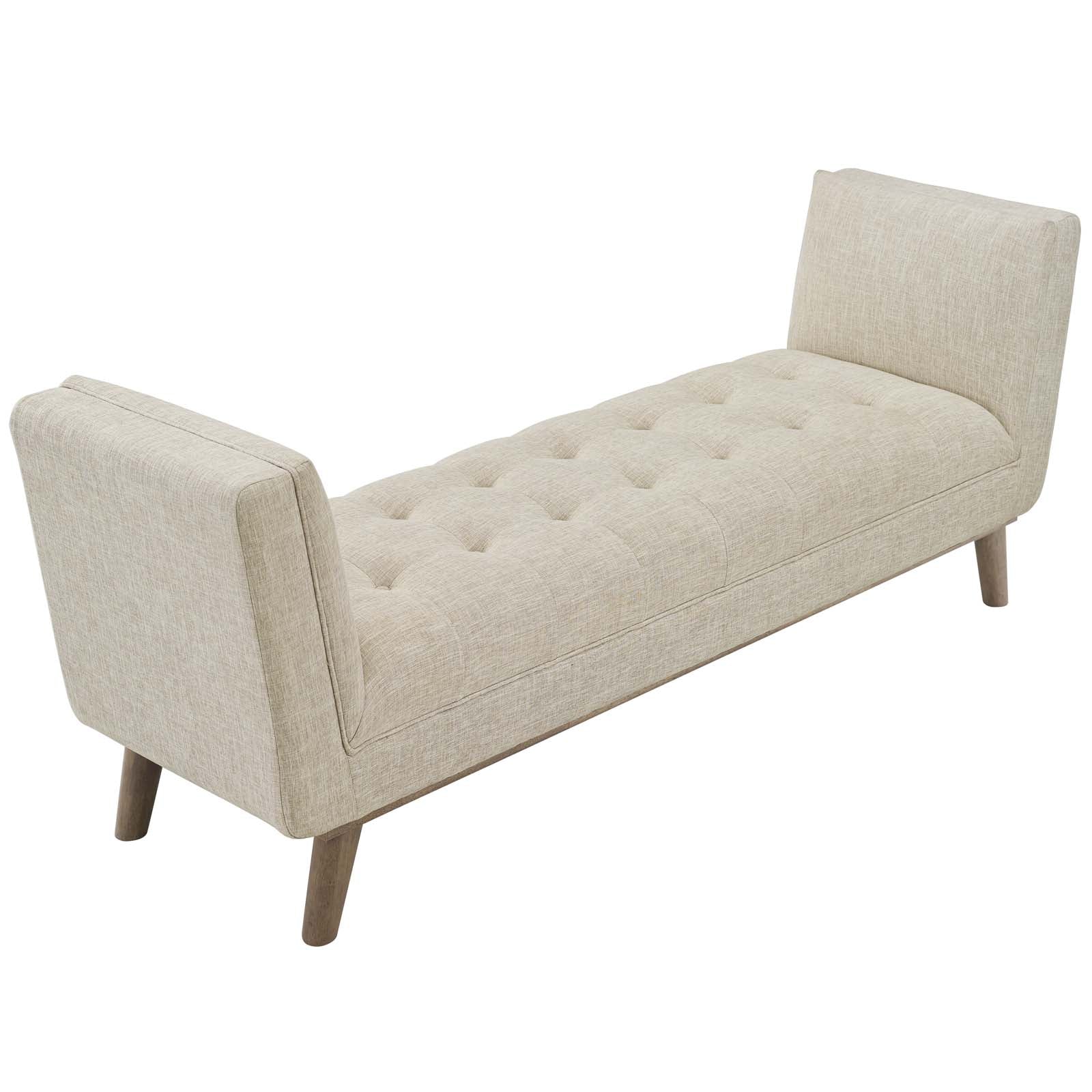 Modway Haven Tufted Button Upholstered Fabric Accent Bench | Stools & Benches | 