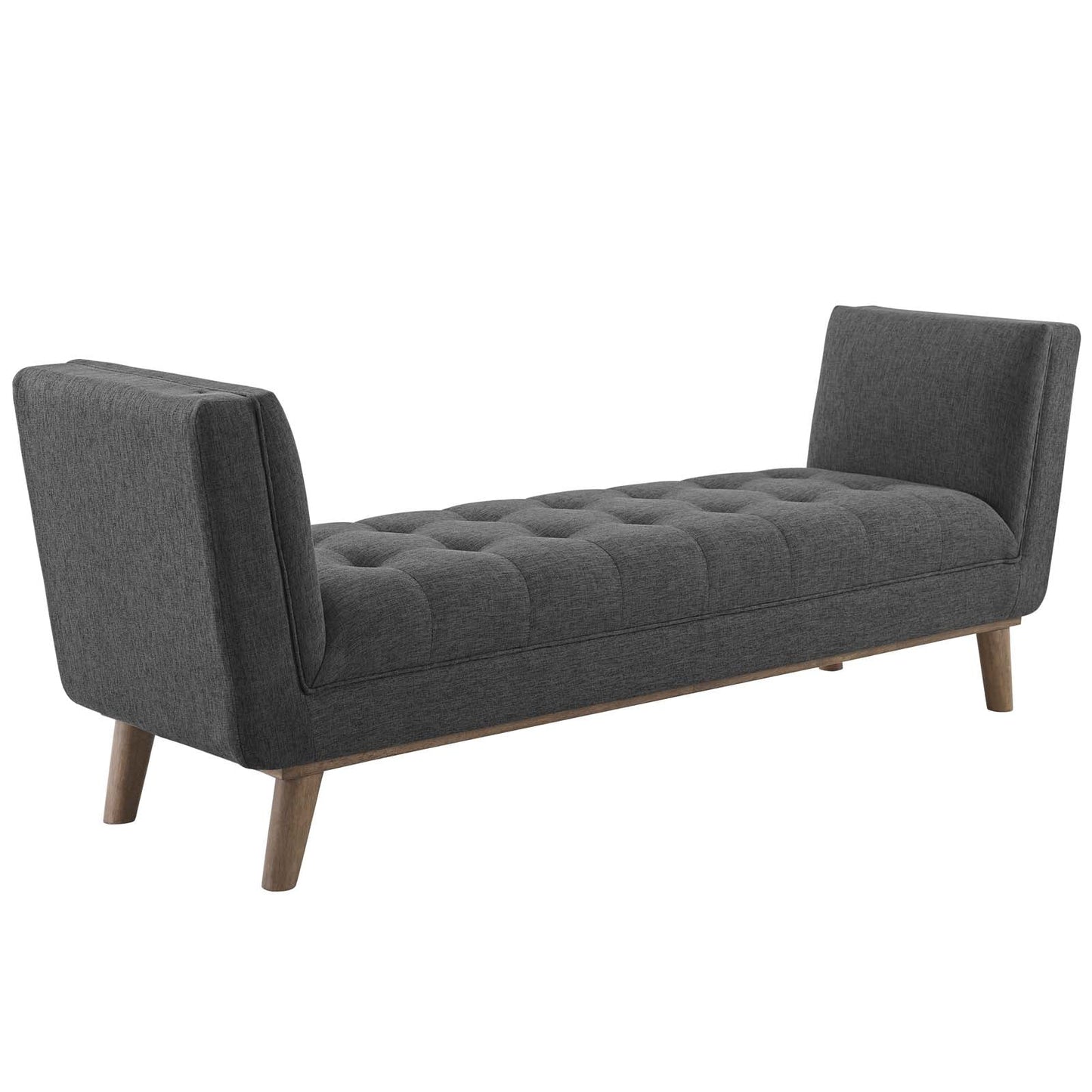 Modway Haven Tufted Button Upholstered Fabric Accent Bench | Stools & Benches | 