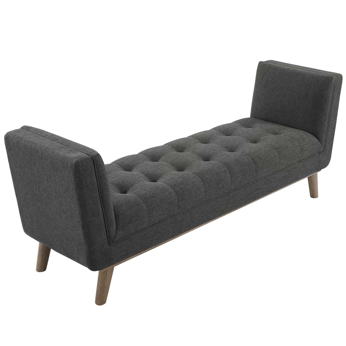Modway Haven Tufted Button Upholstered Fabric Accent Bench | Stools & Benches | 