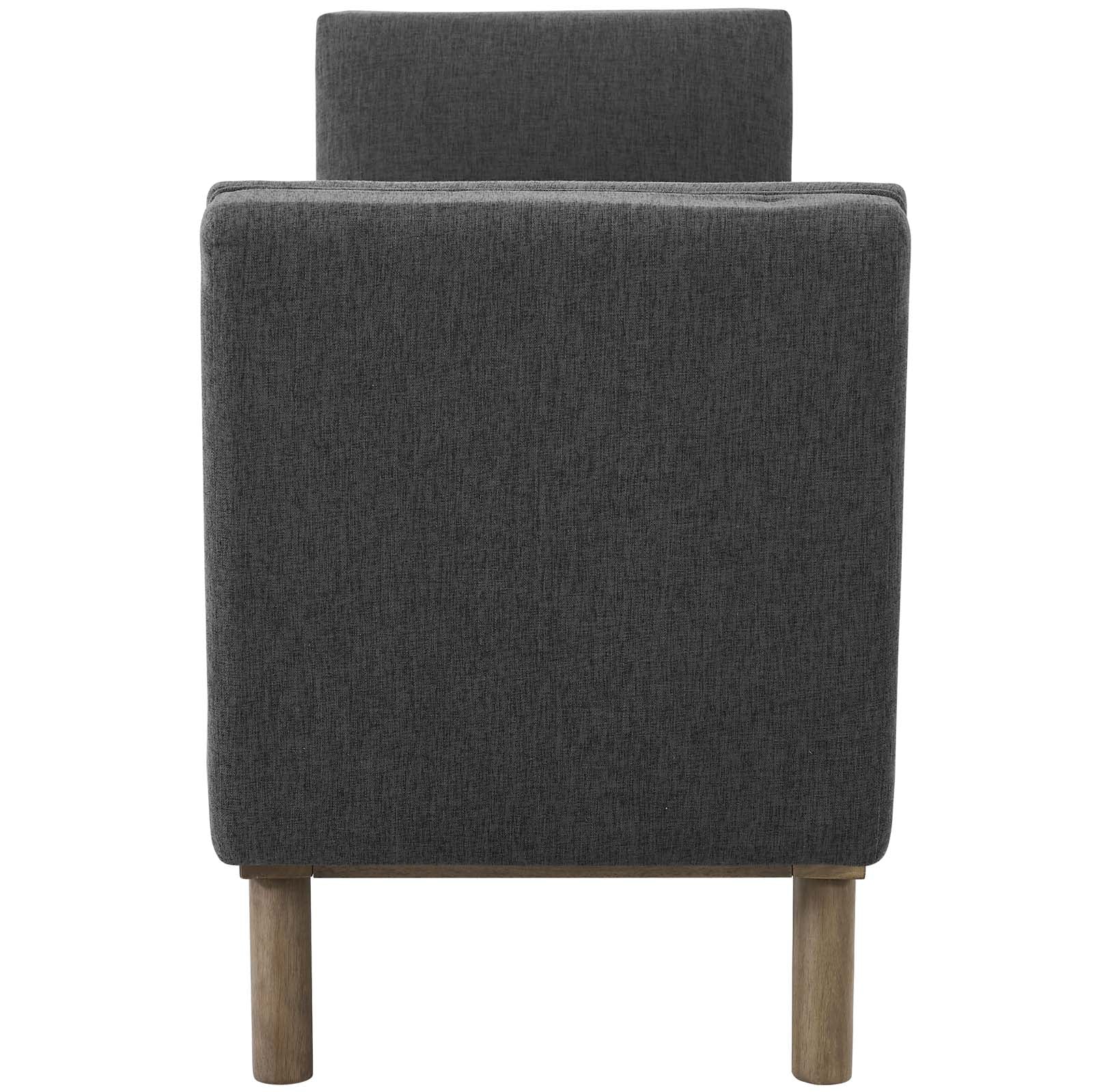 Modway Haven Tufted Button Upholstered Fabric Accent Bench | Stools & Benches | 