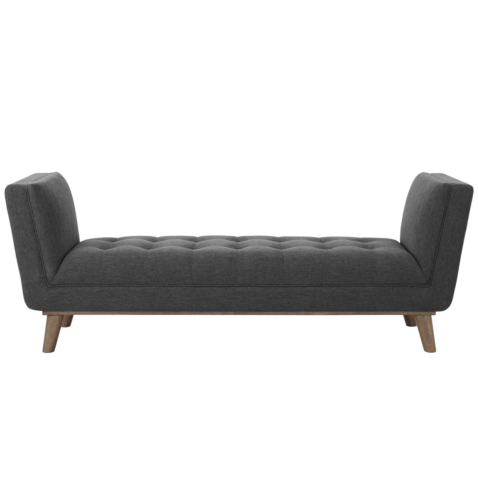Modway Haven Tufted Button Upholstered Fabric Accent Bench | Stools & Benches | 