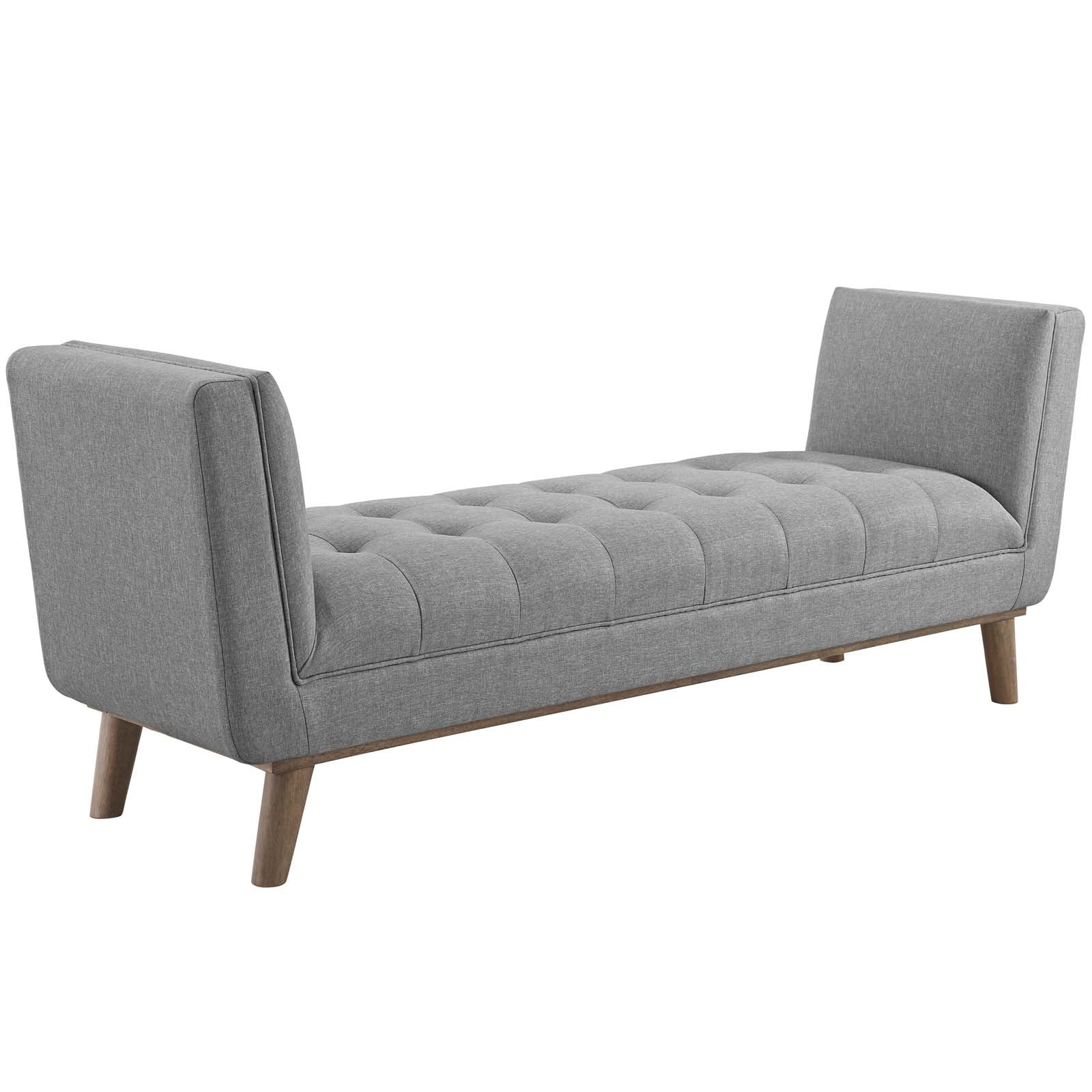Modway Haven Tufted Button Upholstered Fabric Accent Bench | Stools & Benches | 
